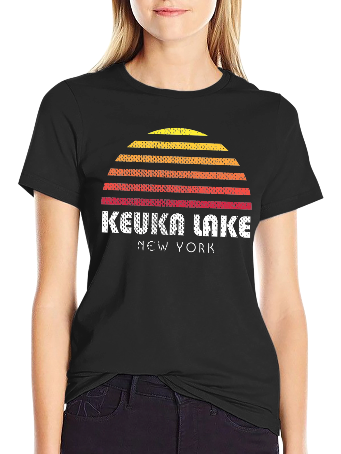 Keuka Lake New York Sunset Graphic Tee