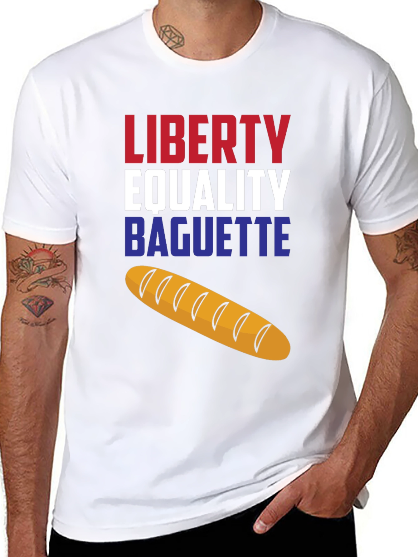 Liberty Equality Baguette T-Shirt - Unisex Cotton Tee