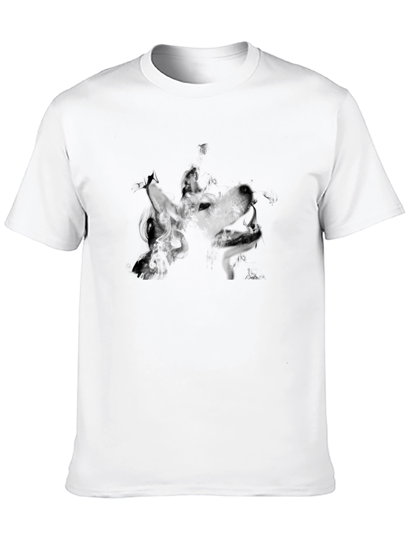 Wolf Art Graphic Black T-Shirt - Mens Fashion