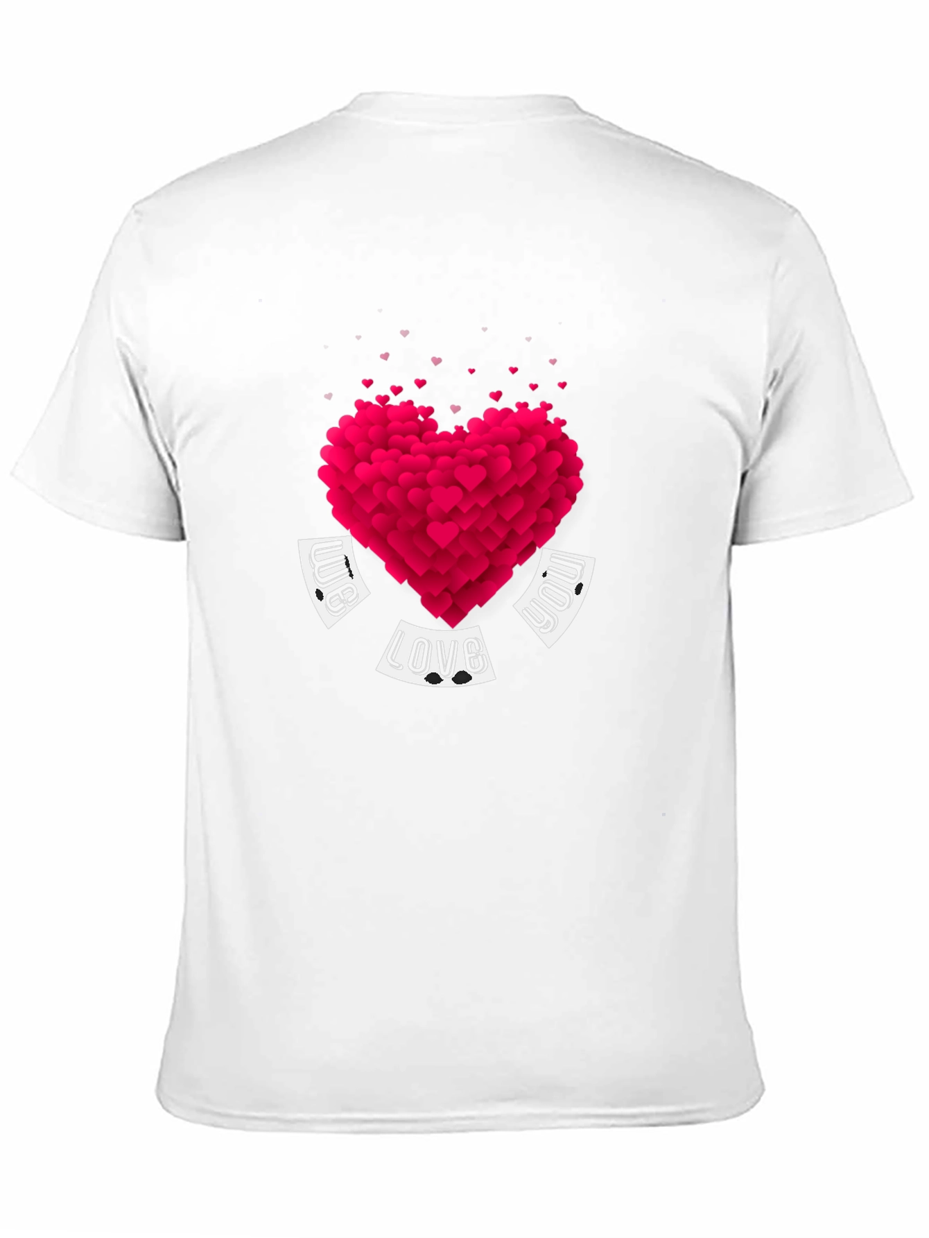 Heart Love Graphic Black T-Shirt