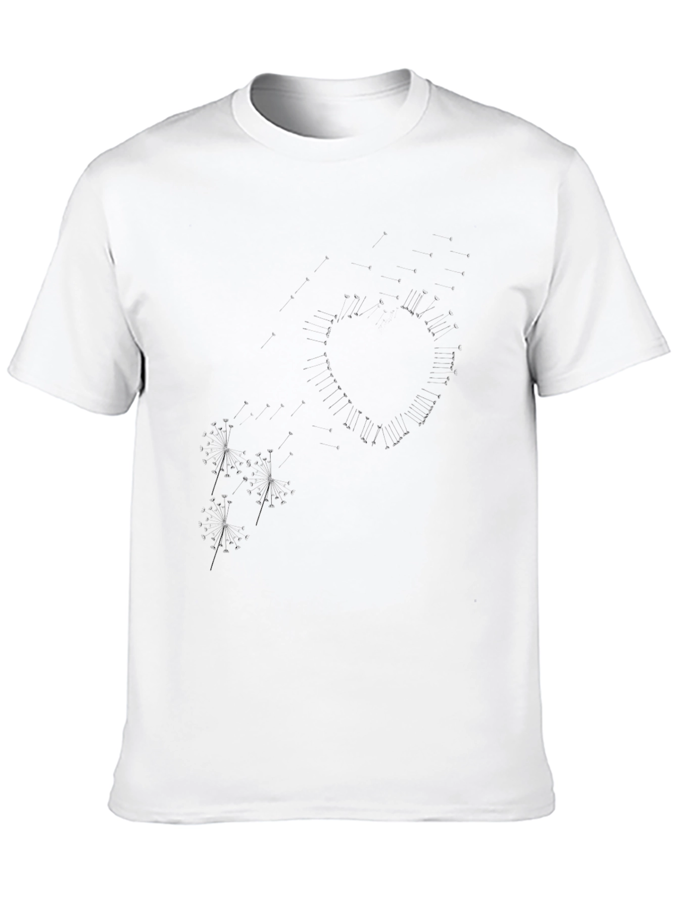 Mens Black Heart Graphic Tee - Soft Cotton Blend