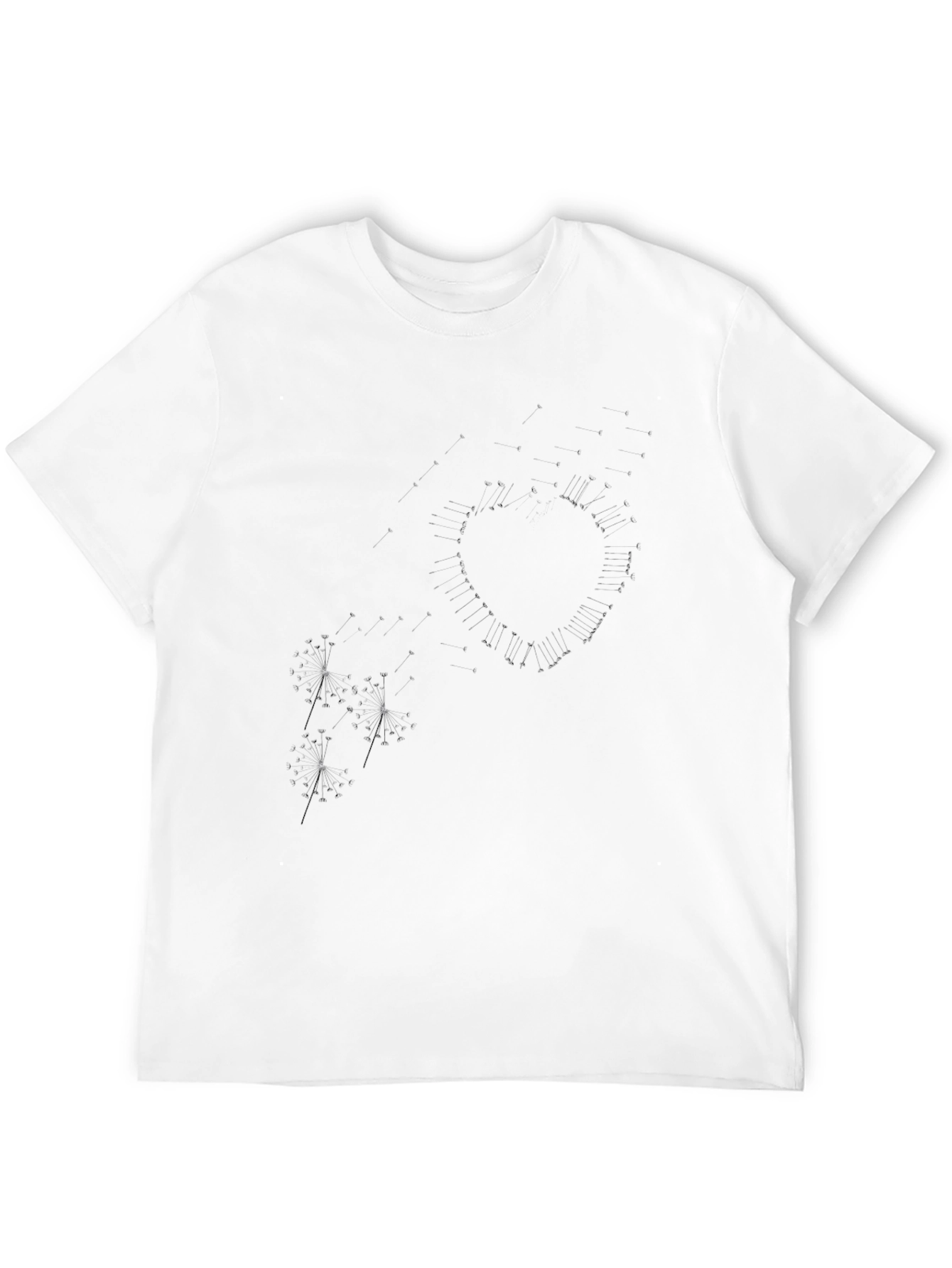 Mens Black Heart Graphic Tee - Soft Cotton Blend