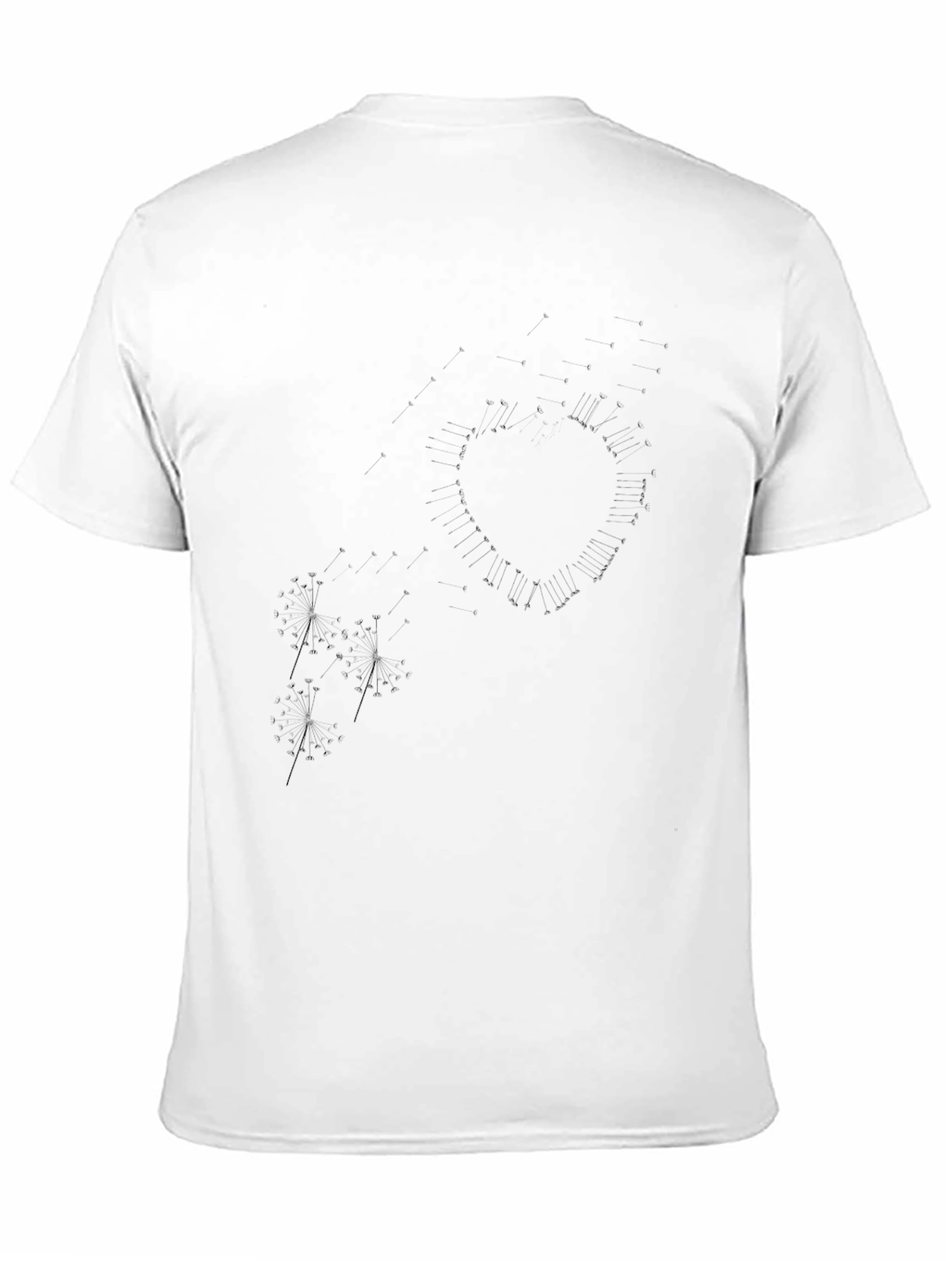 Mens Black Heart Graphic Tee - Soft Cotton Blend