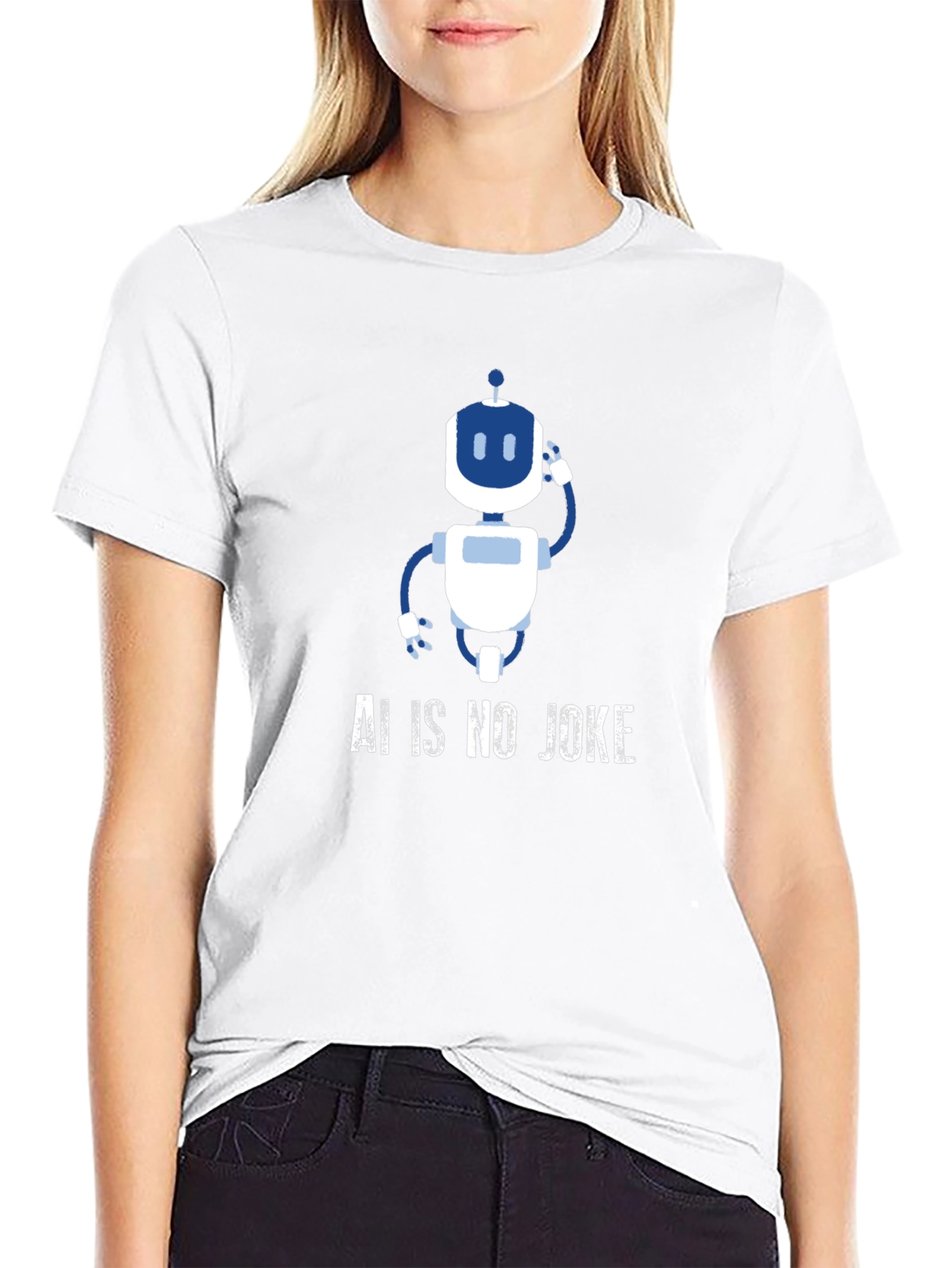 AI is No Joke Robot Graphic T-Shirt