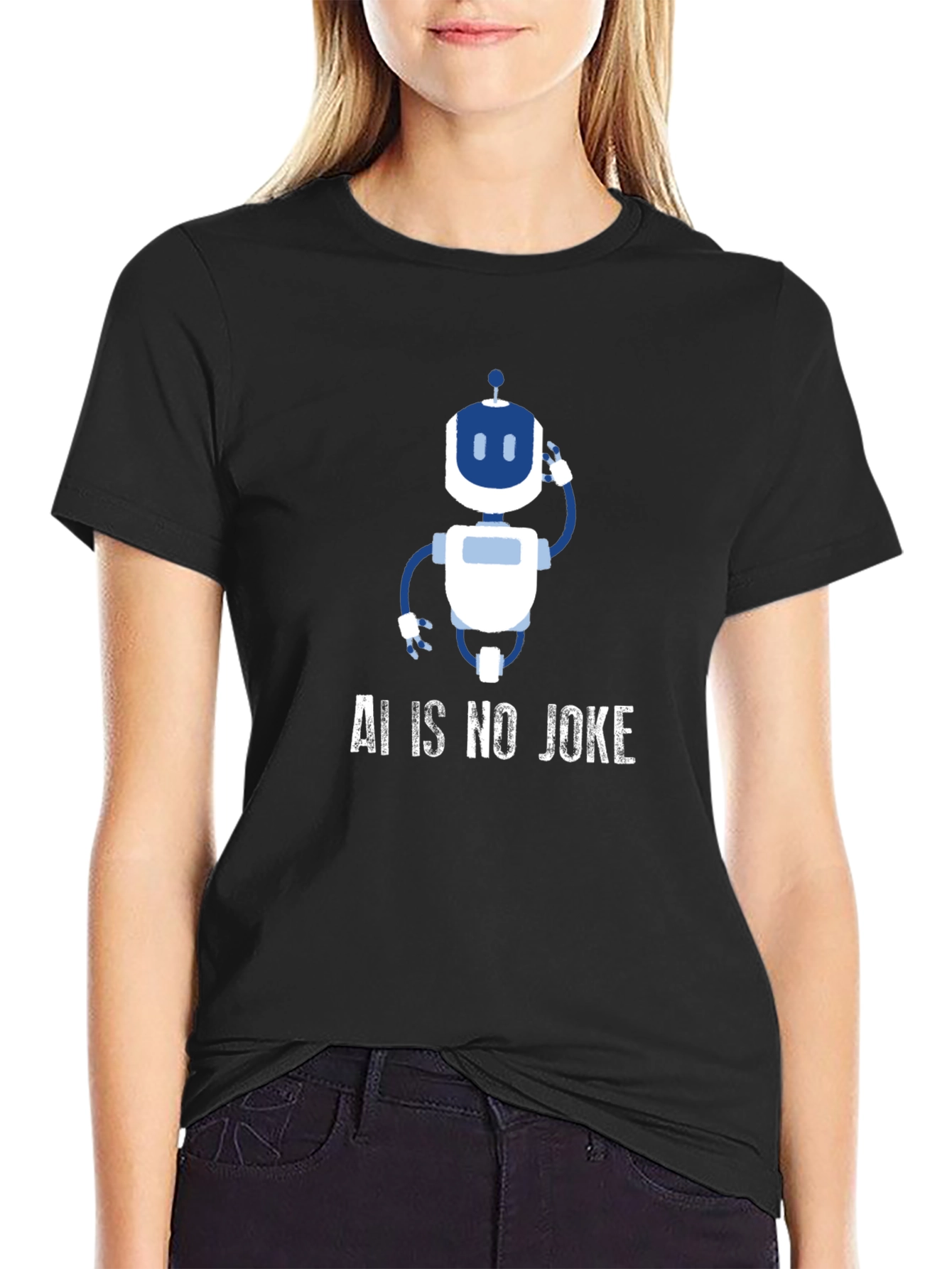 AI is No Joke Robot Graphic T-Shirt