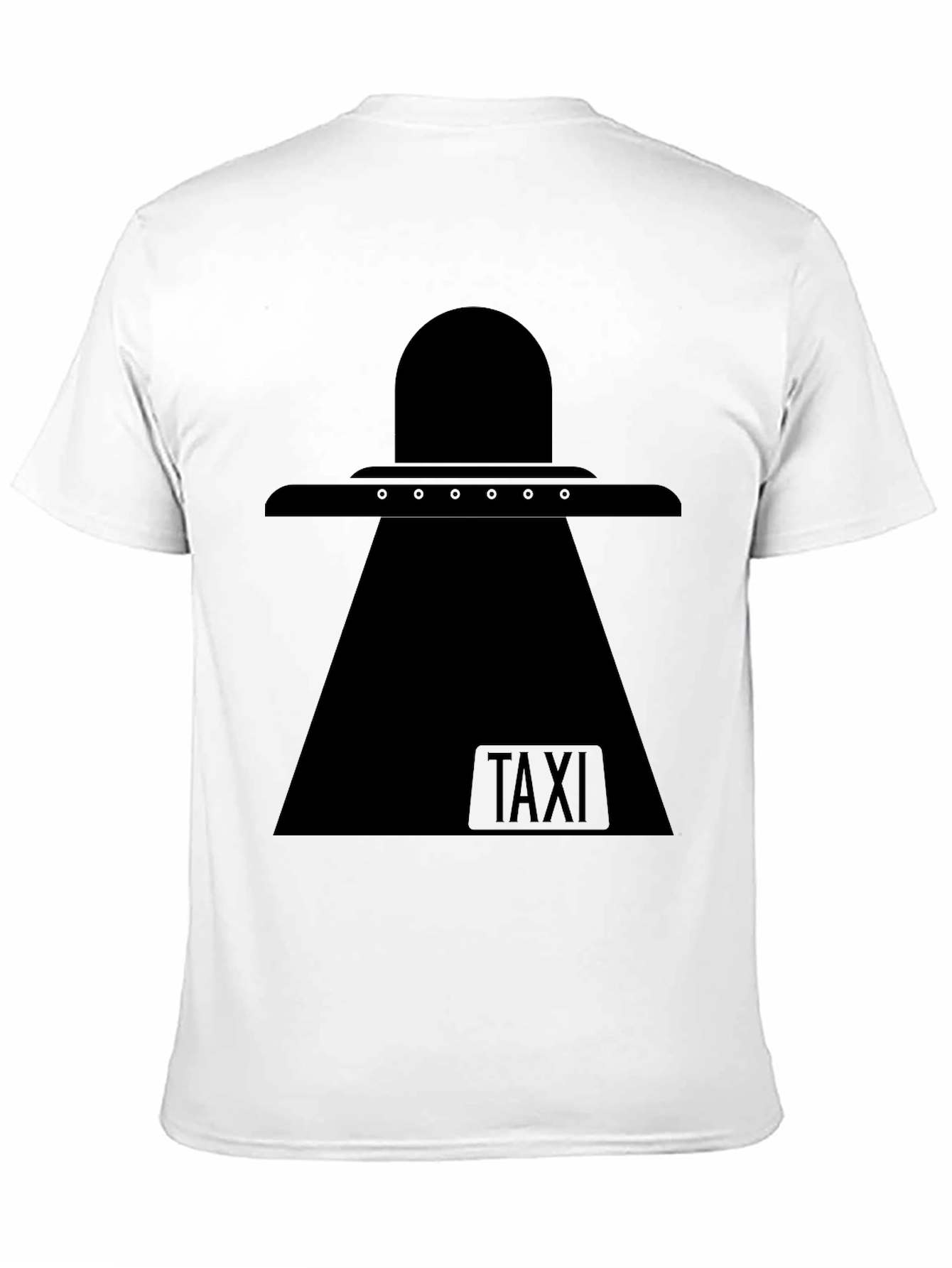 UFO Taxi Black T-Shirt - Extraterrestrial Humor Tee