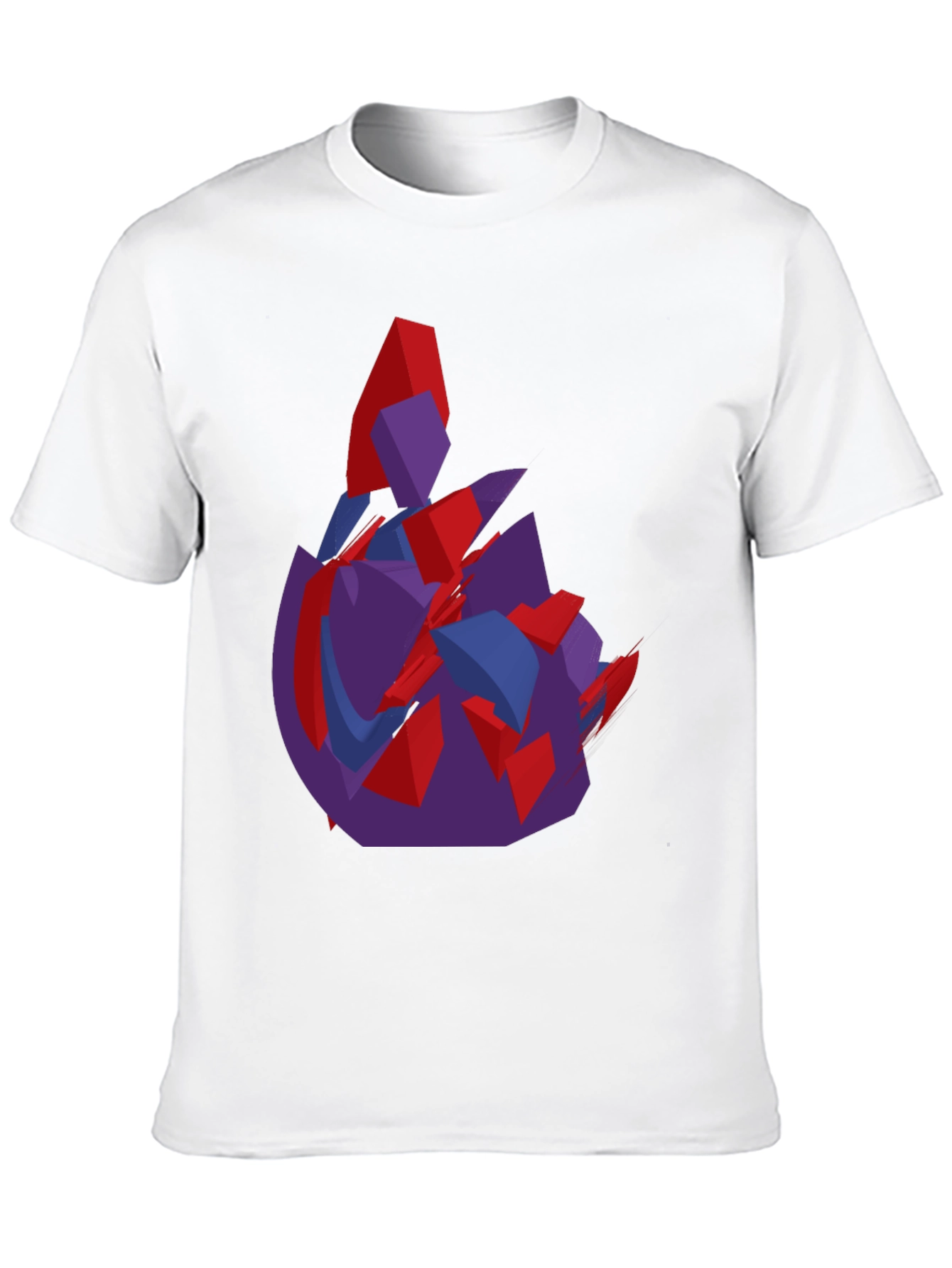 Abstract Graphic Print Black Crew Neck T-Shirt