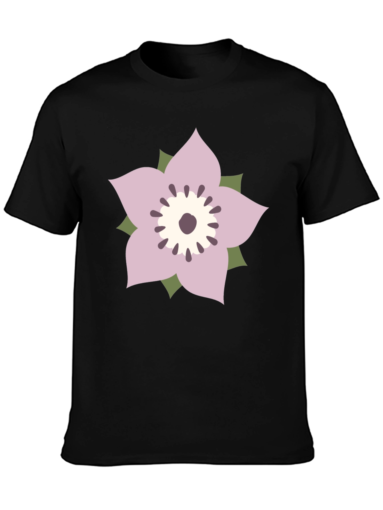 Floral Graphic T-Shirt - Black