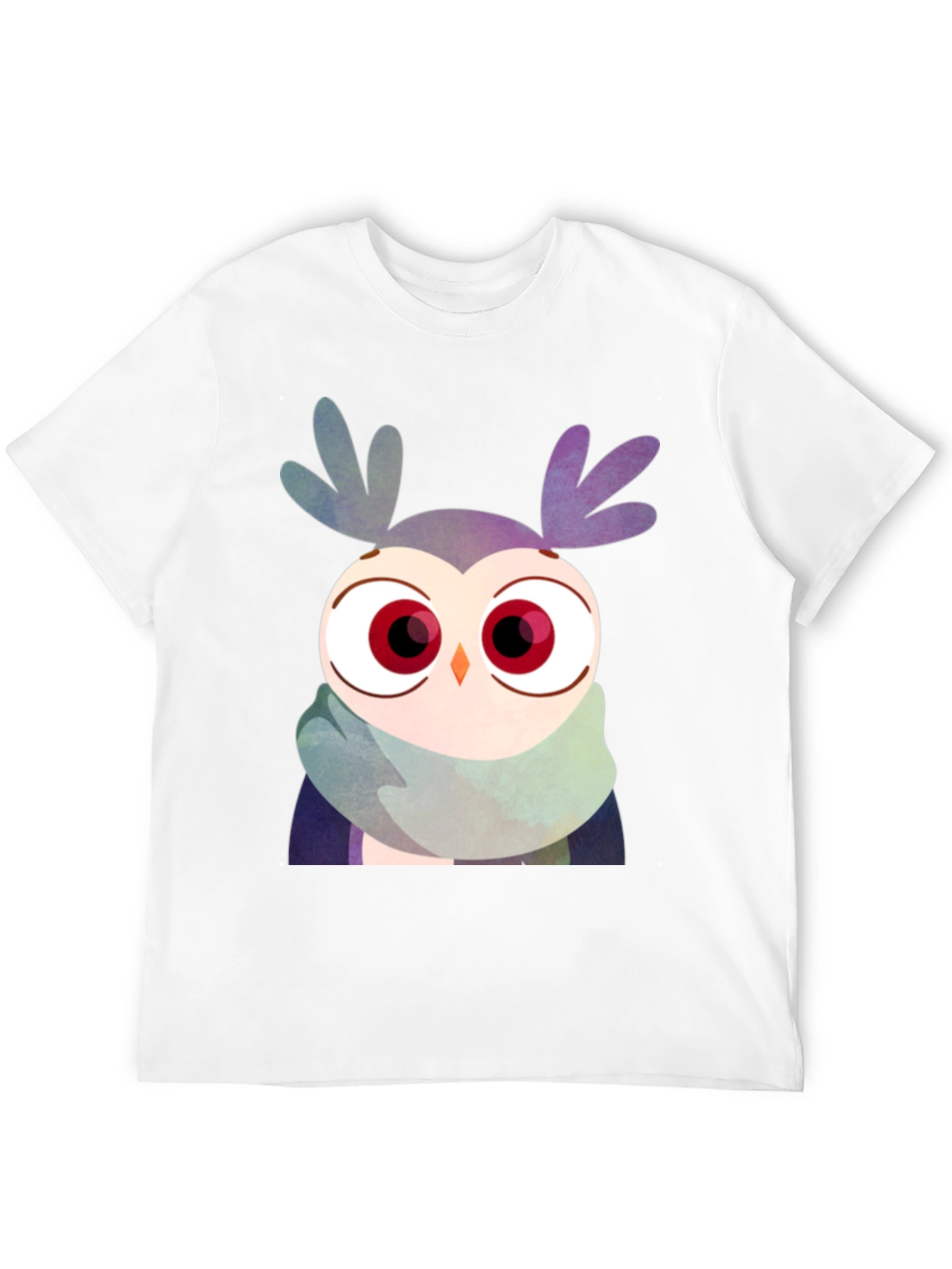 Owl Scarf Graphic Tee - Unisex Black T-Shirt