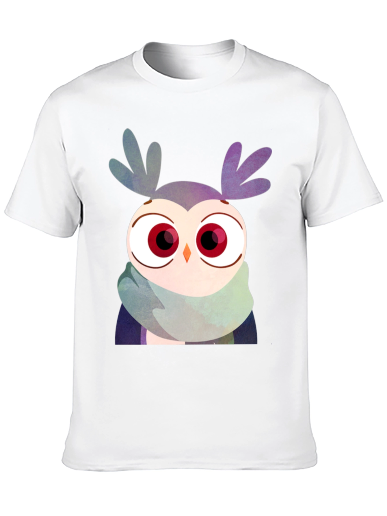Owl Scarf Graphic Tee - Unisex Black T-Shirt