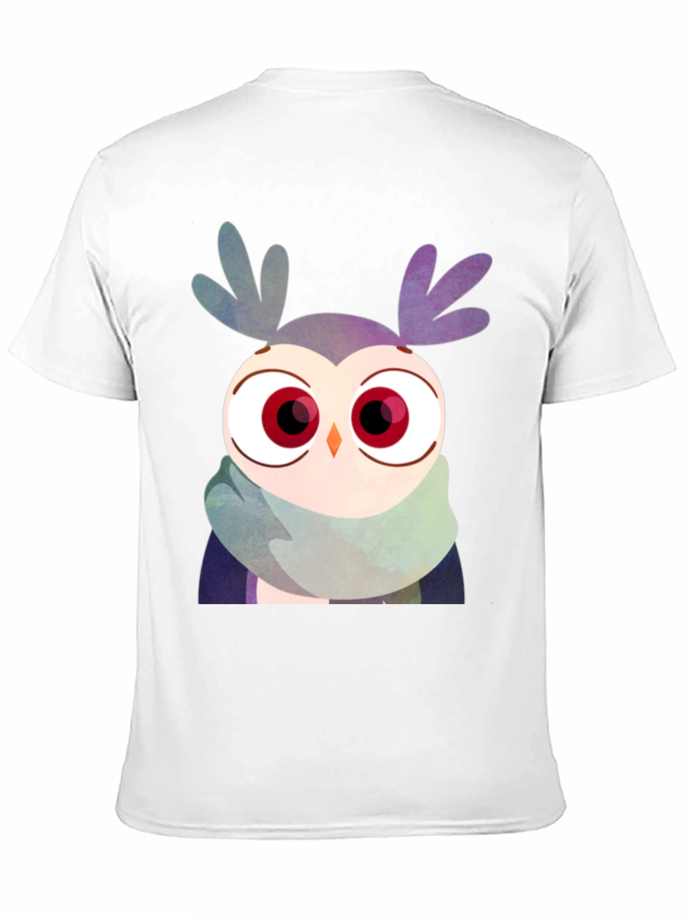 Owl Scarf Graphic Tee - Unisex Black T-Shirt