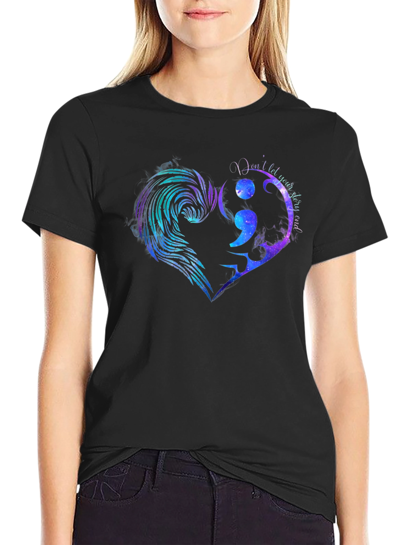 Semicolon Heart Graphic Tee - Hope & Support