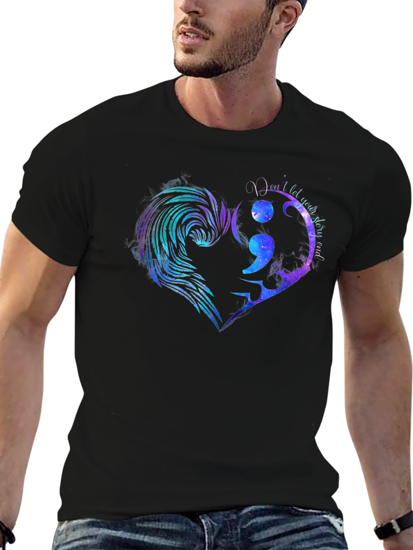 Semicolon Heart Graphic Tee - Hope & Support