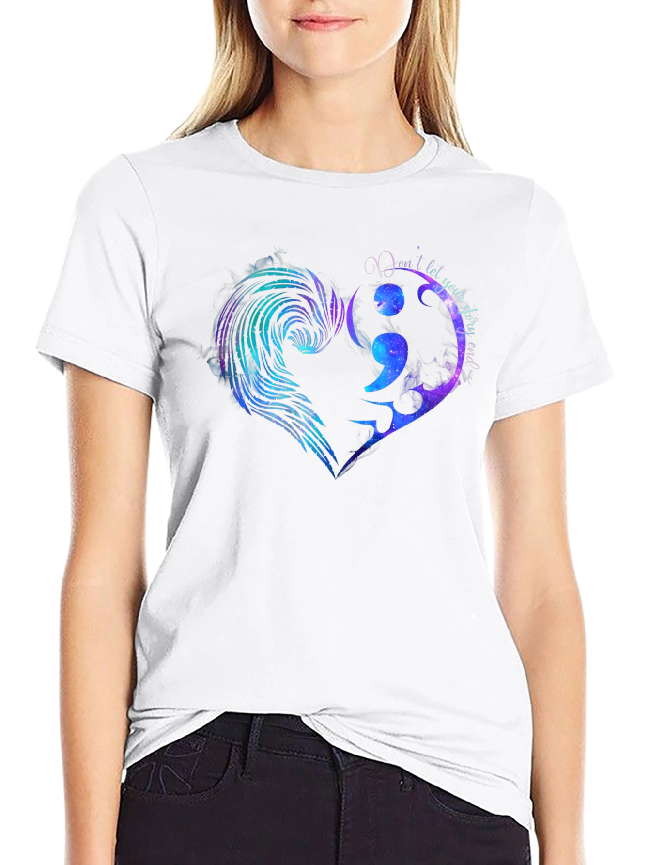 Semicolon Heart Graphic Tee - Hope & Support