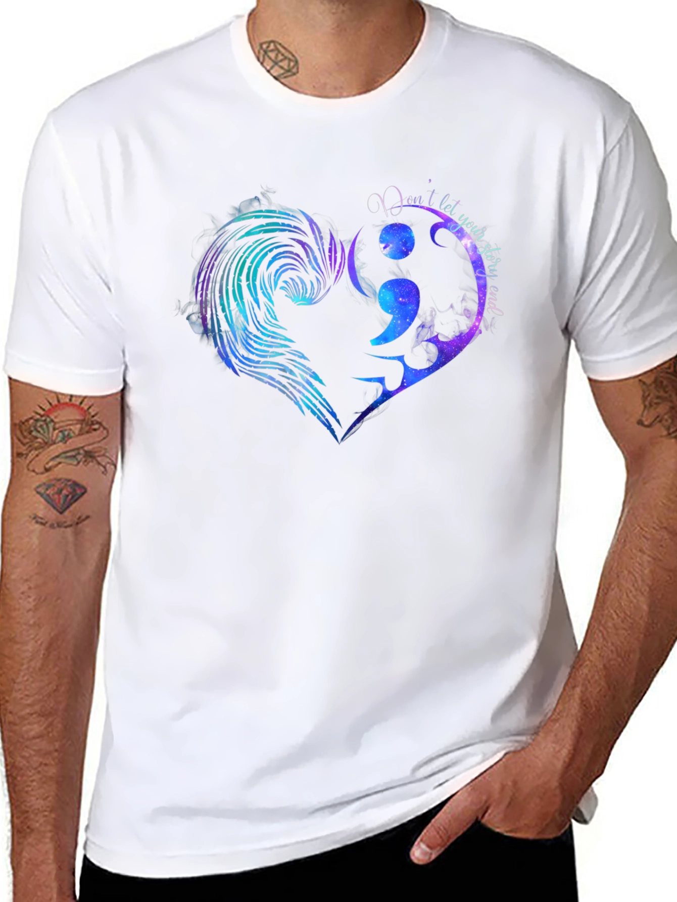 Semicolon Heart Graphic Tee - Hope & Support