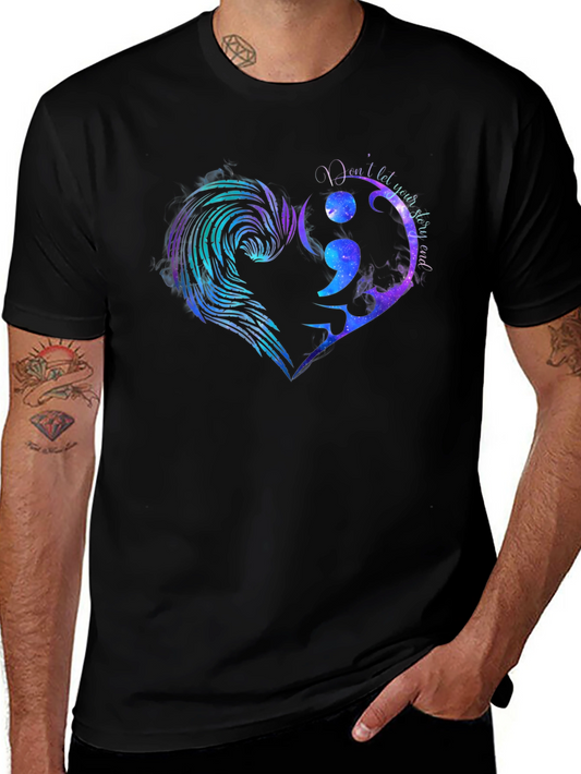 Semicolon Heart Graphic Tee - Hope & Support