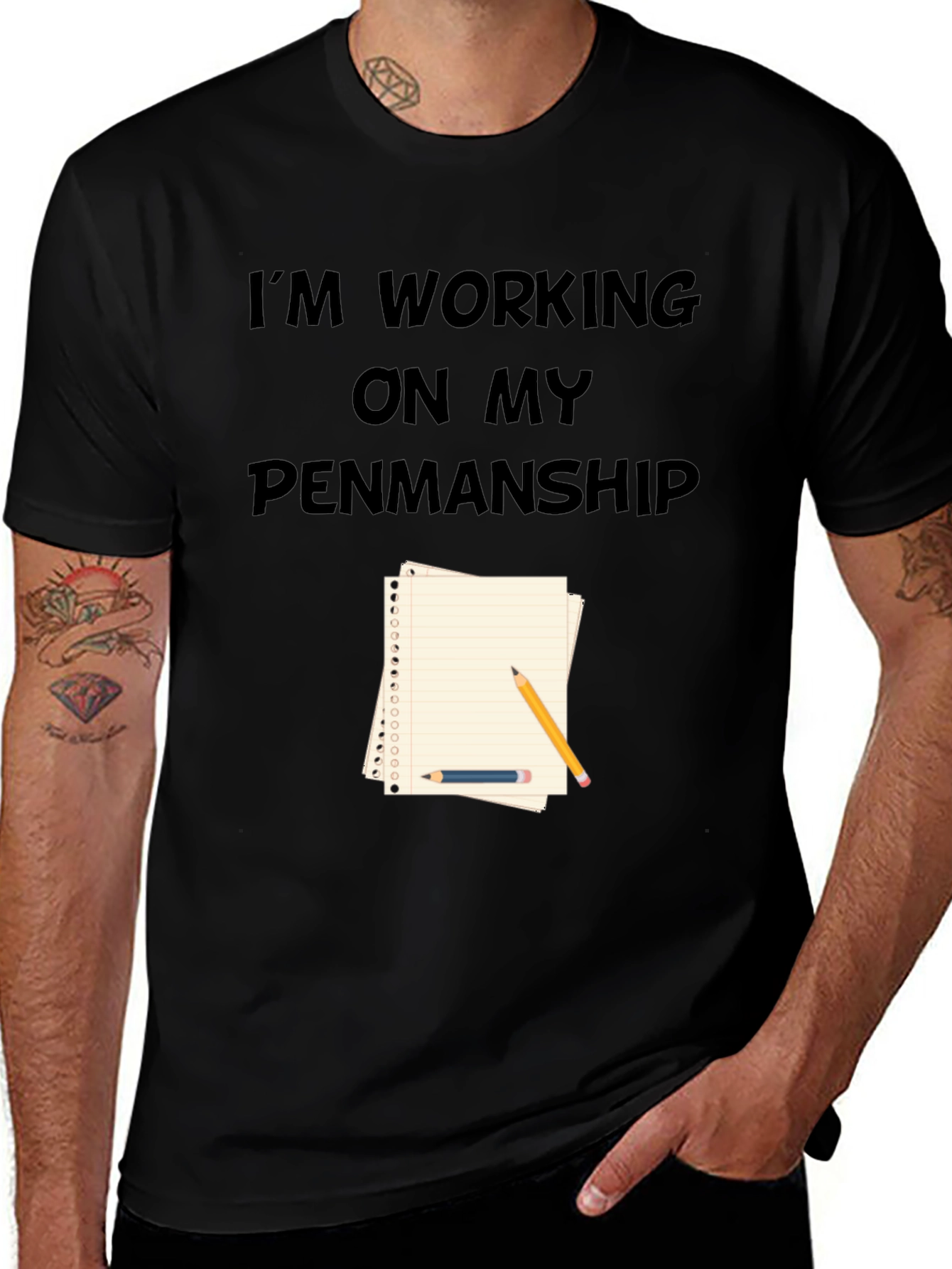 Penmanship T-Shirt - Novelty Graphic Tee