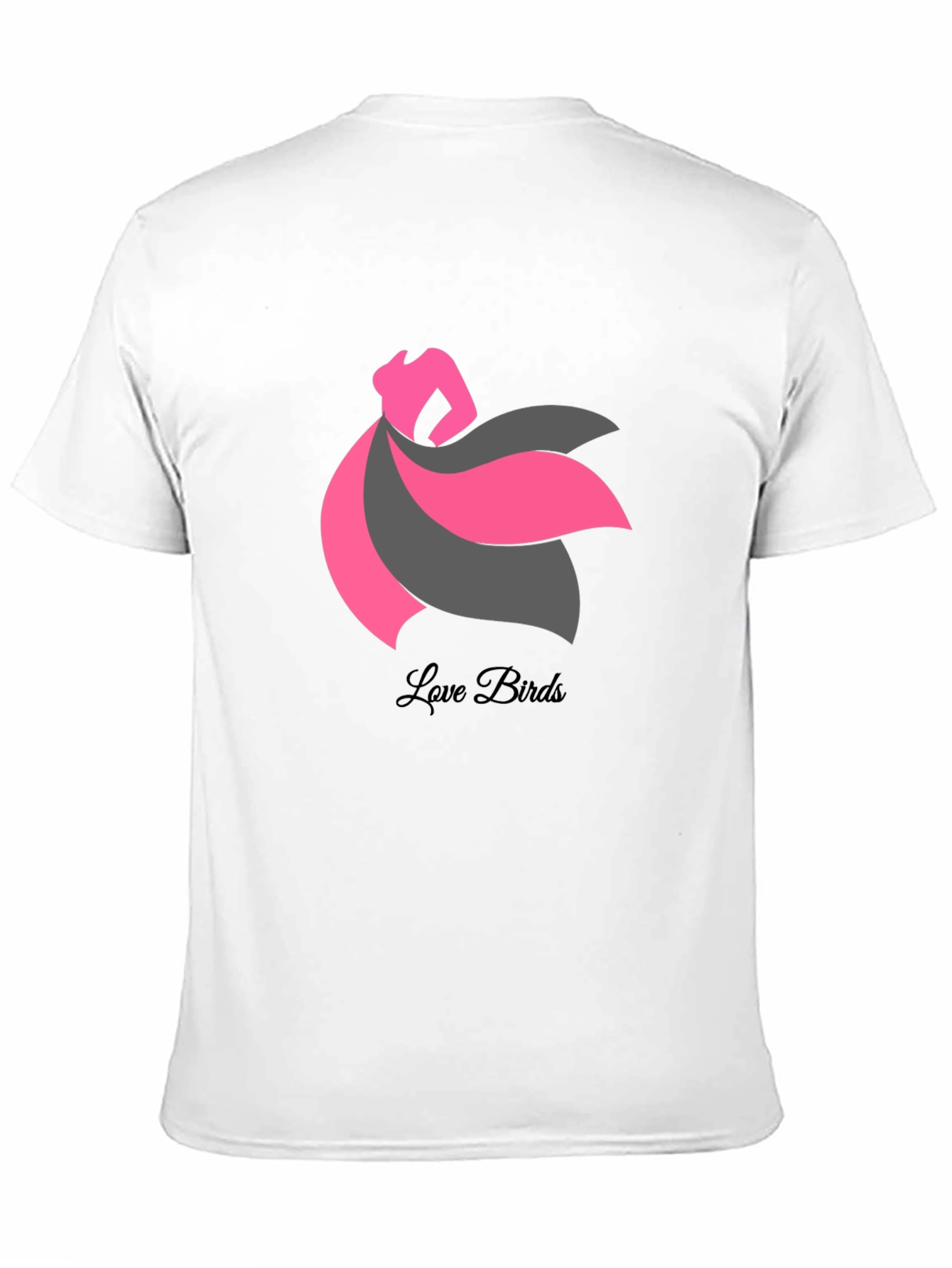 Love Birds Graphic Tee - Stylish Black T-Shirt