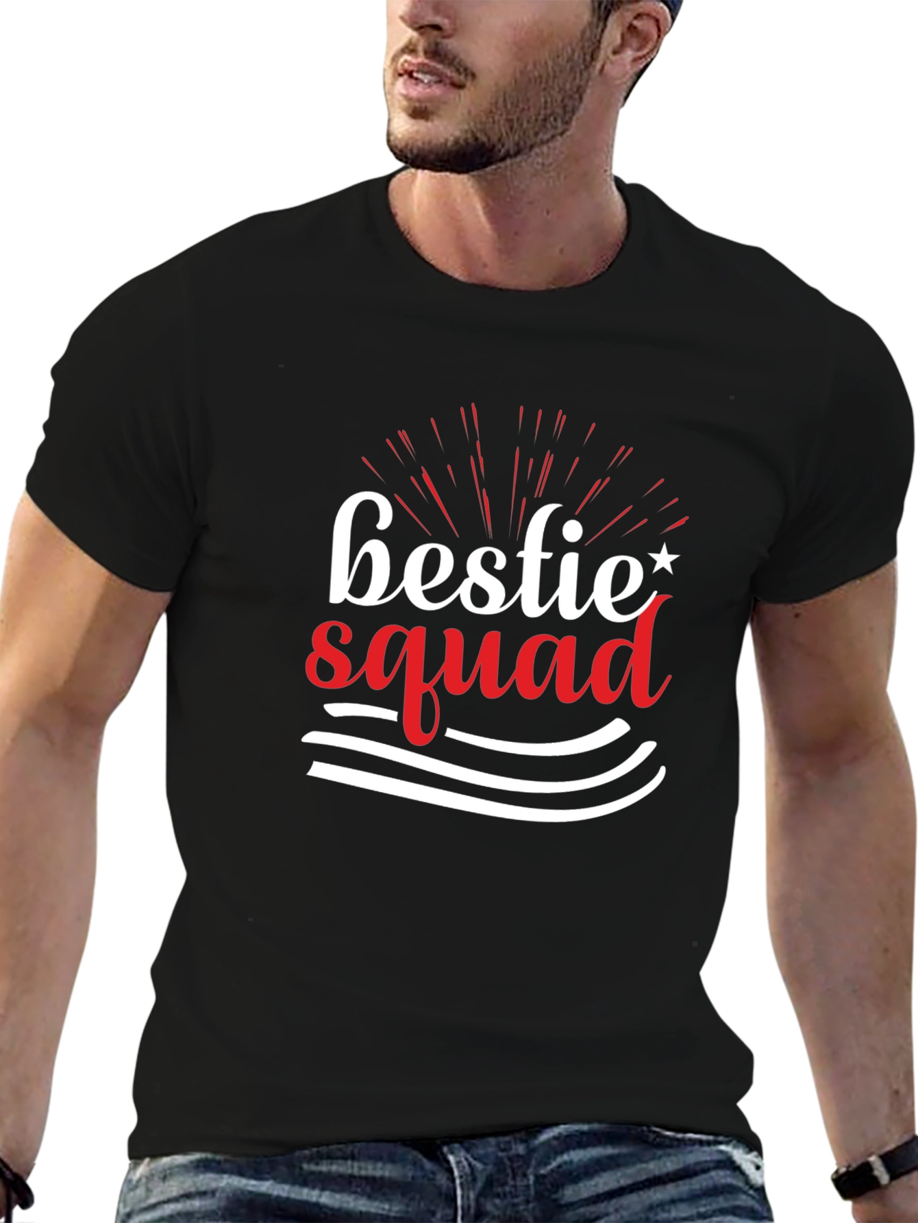 Bestie Squad Graphic Tee - Black