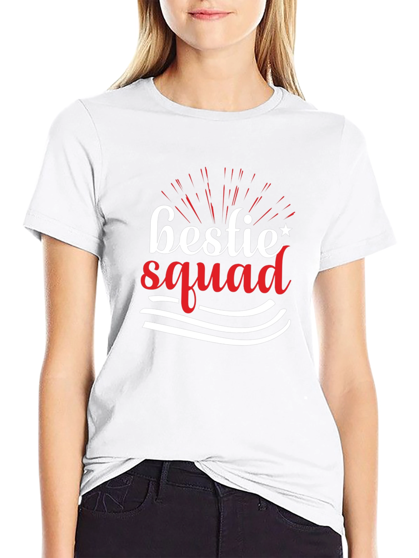Bestie Squad Graphic Tee - Black