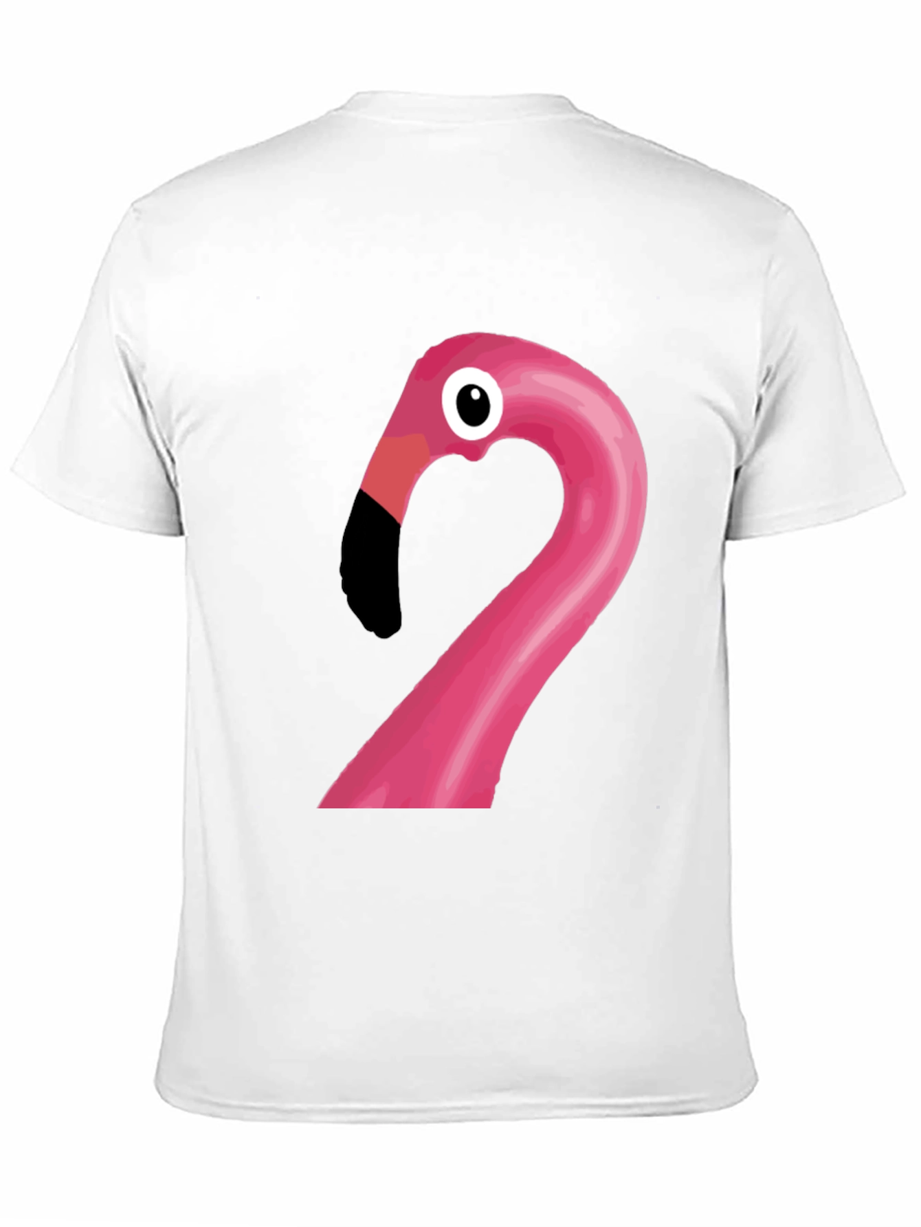 Funny Flamingo Graphic Tee - Black Cotton T-Shirt