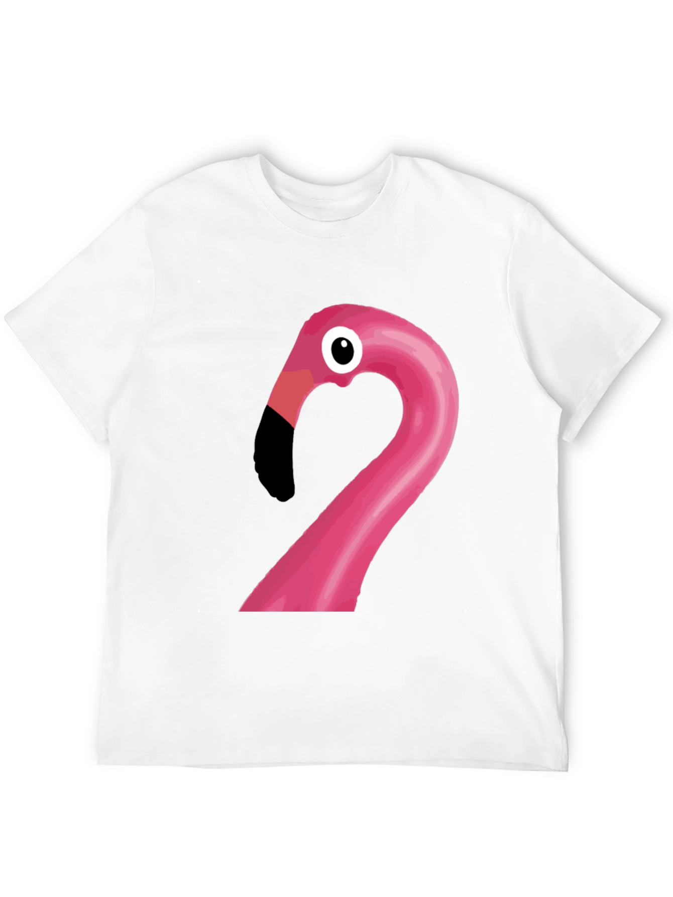 Funny Flamingo Graphic Tee - Black Cotton T-Shirt