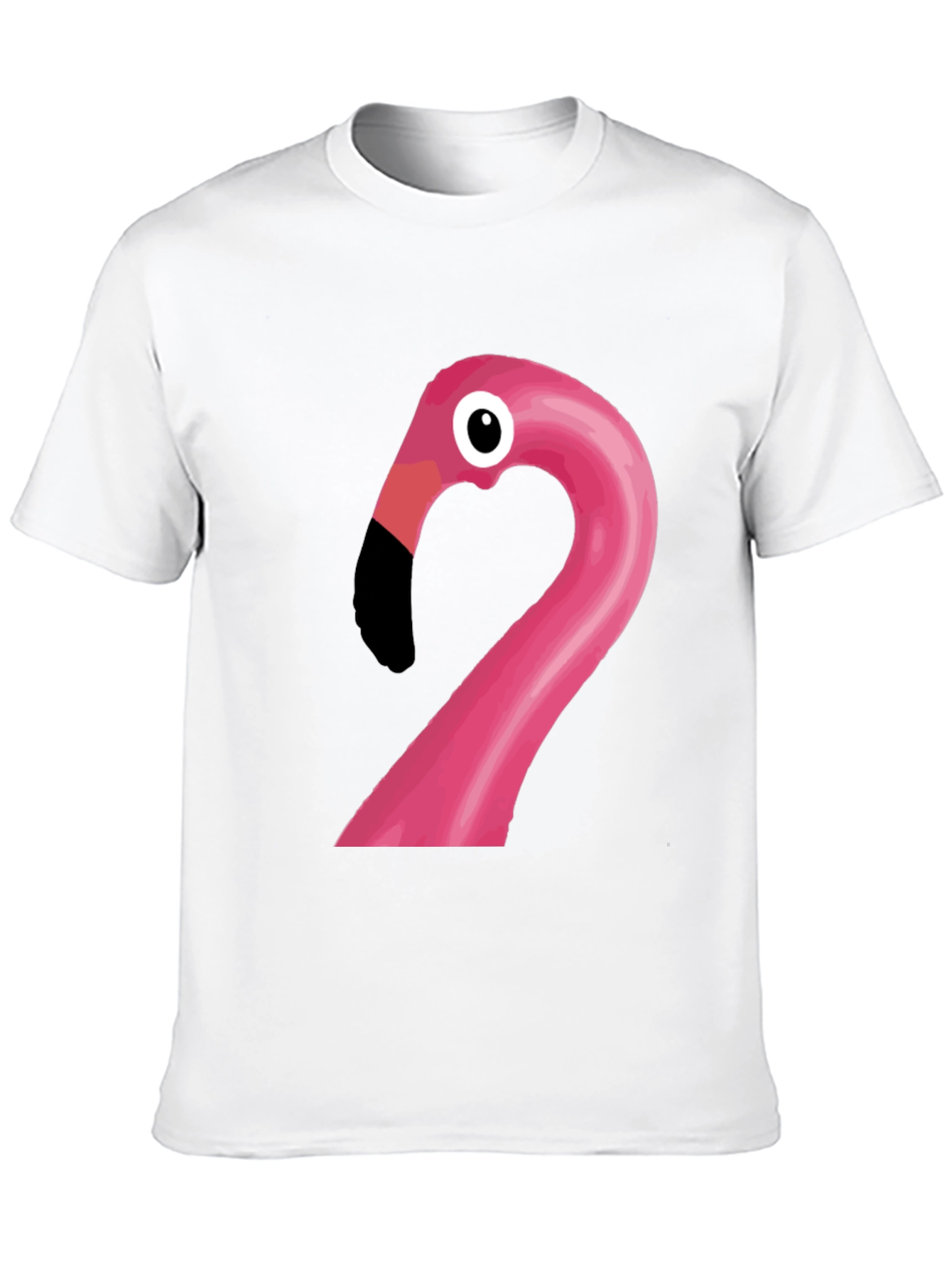 Funny Flamingo Graphic Tee - Black Cotton T-Shirt