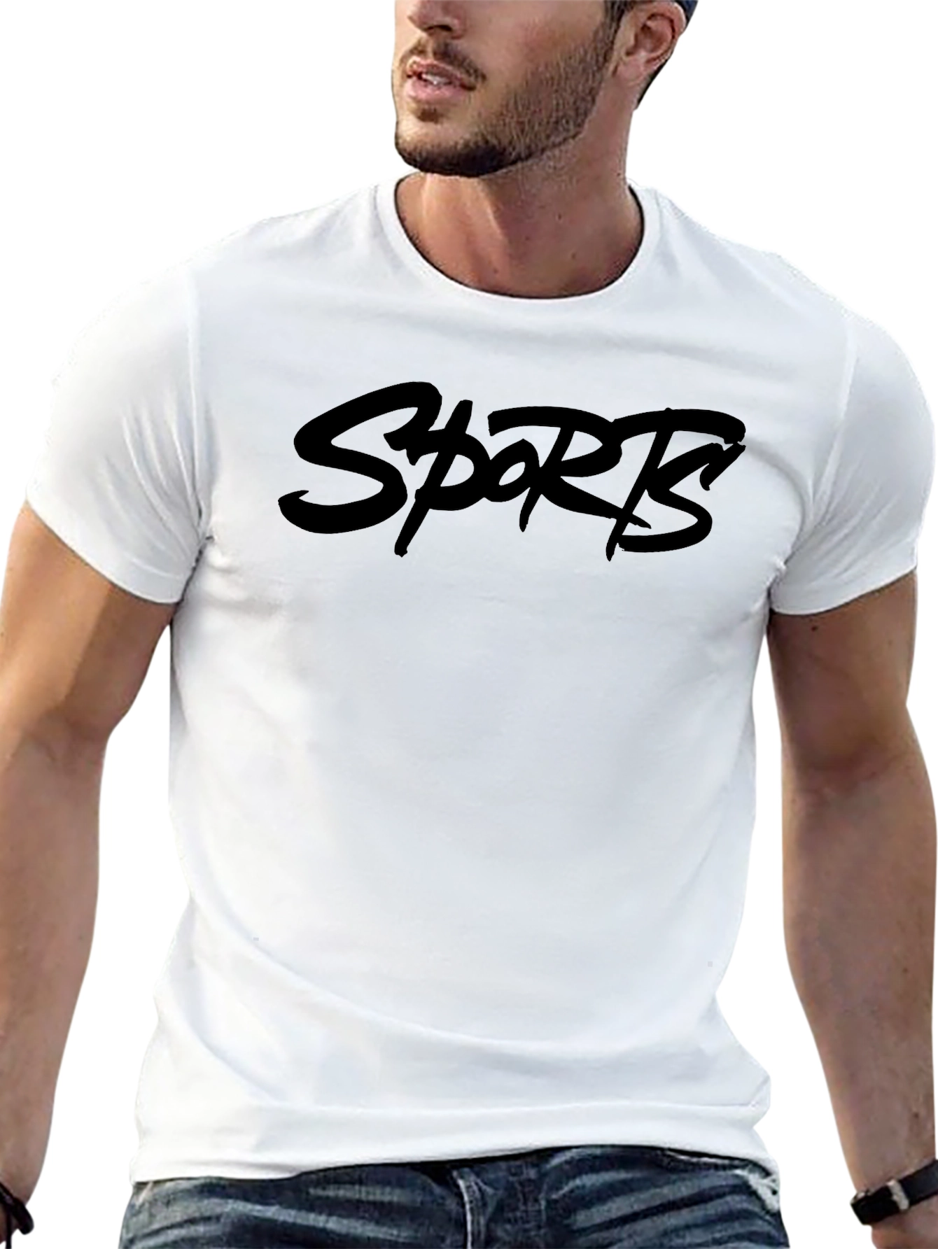 Sports Graphic Black T-Shirt