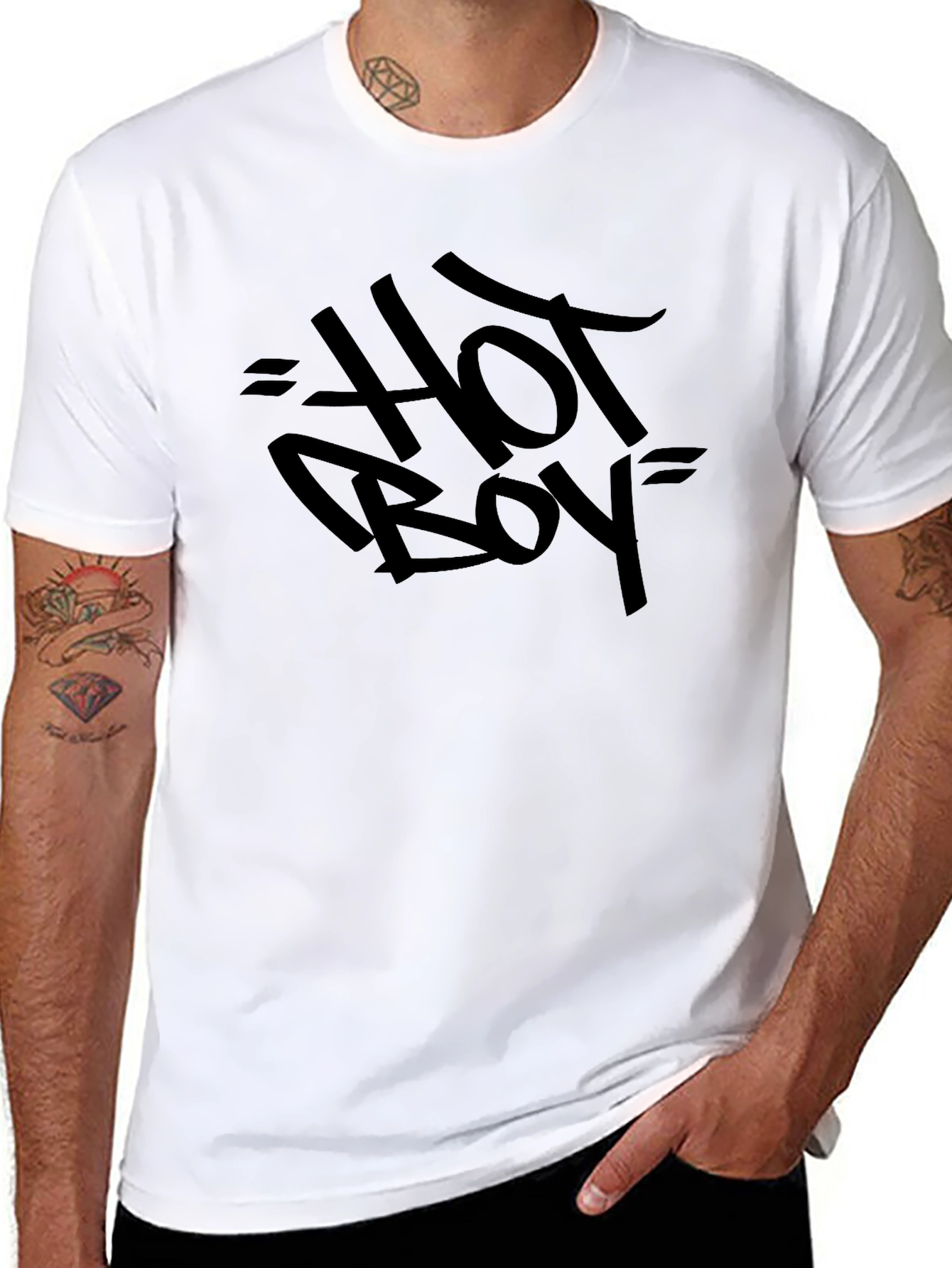 Hot Boy Black Graphic Tee