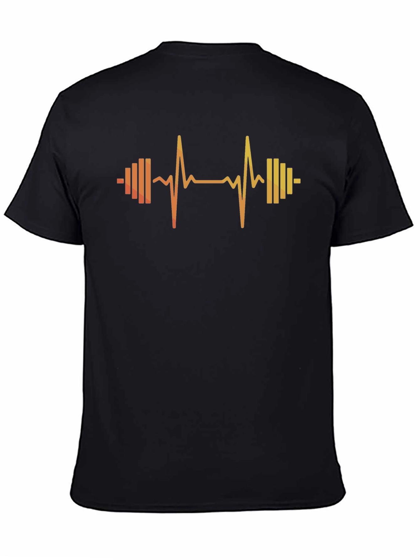 Fitness Heartbeat Barbell Graphic T-Shirt