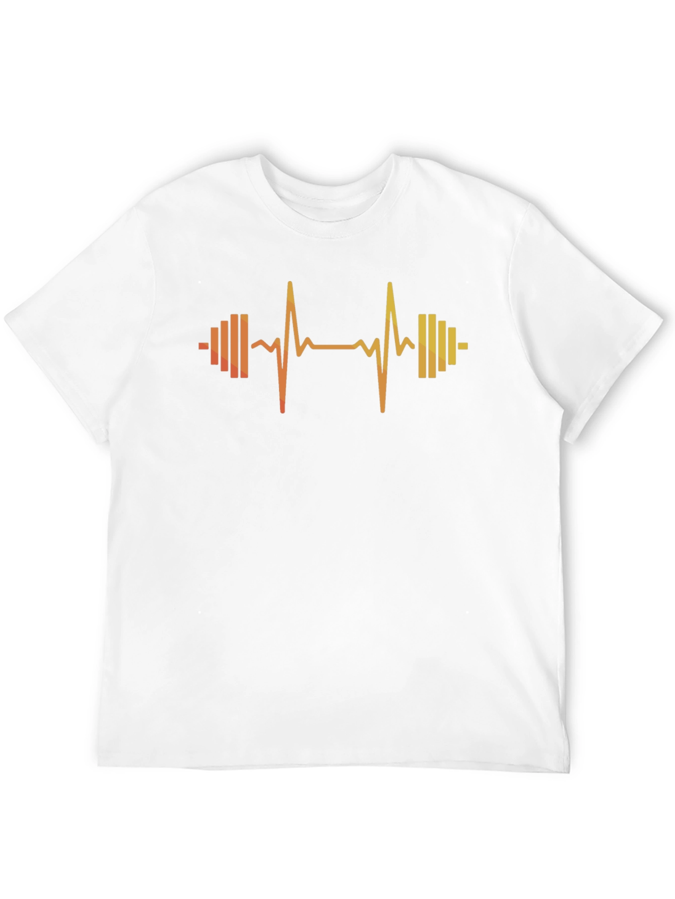 Fitness Heartbeat Barbell Graphic T-Shirt