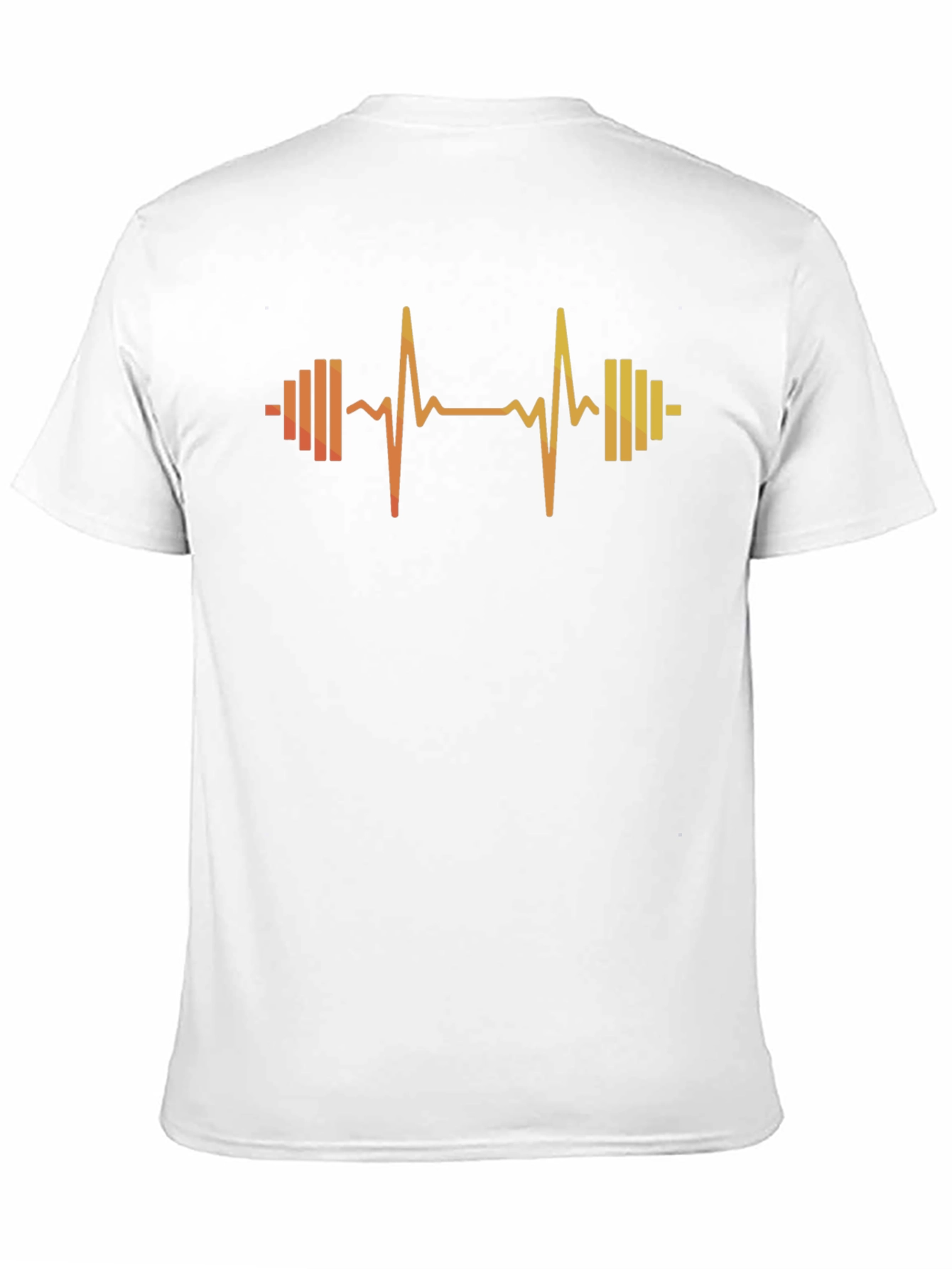Fitness Heartbeat Barbell Graphic T-Shirt