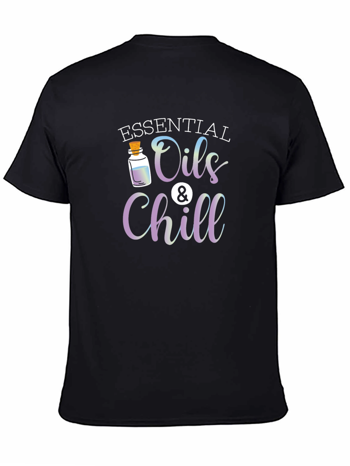 Essential Oils & Chill Graphic T-Shirt - Black