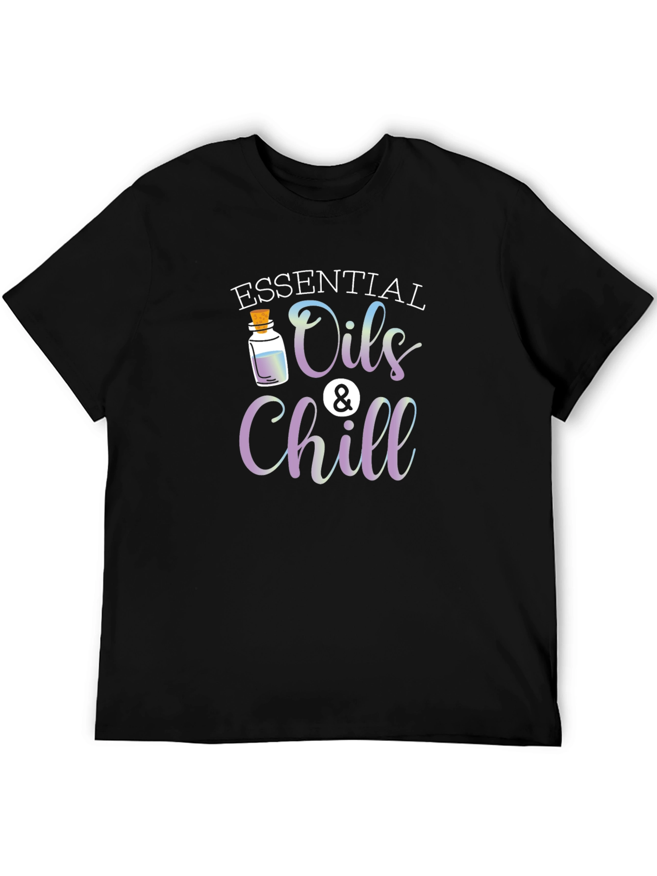 Essential Oils & Chill Graphic T-Shirt - Black