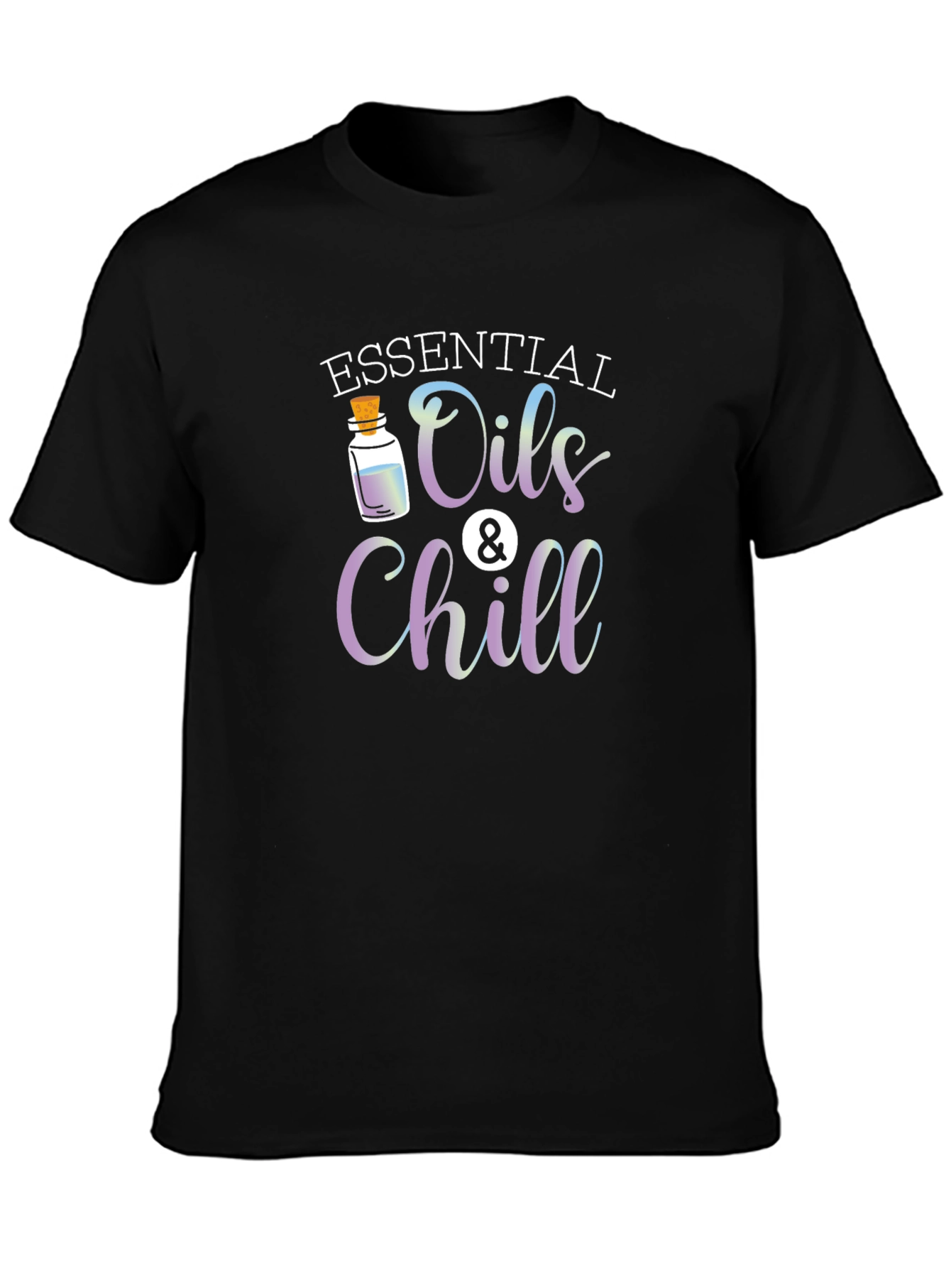 Essential Oils & Chill Graphic T-Shirt - Black