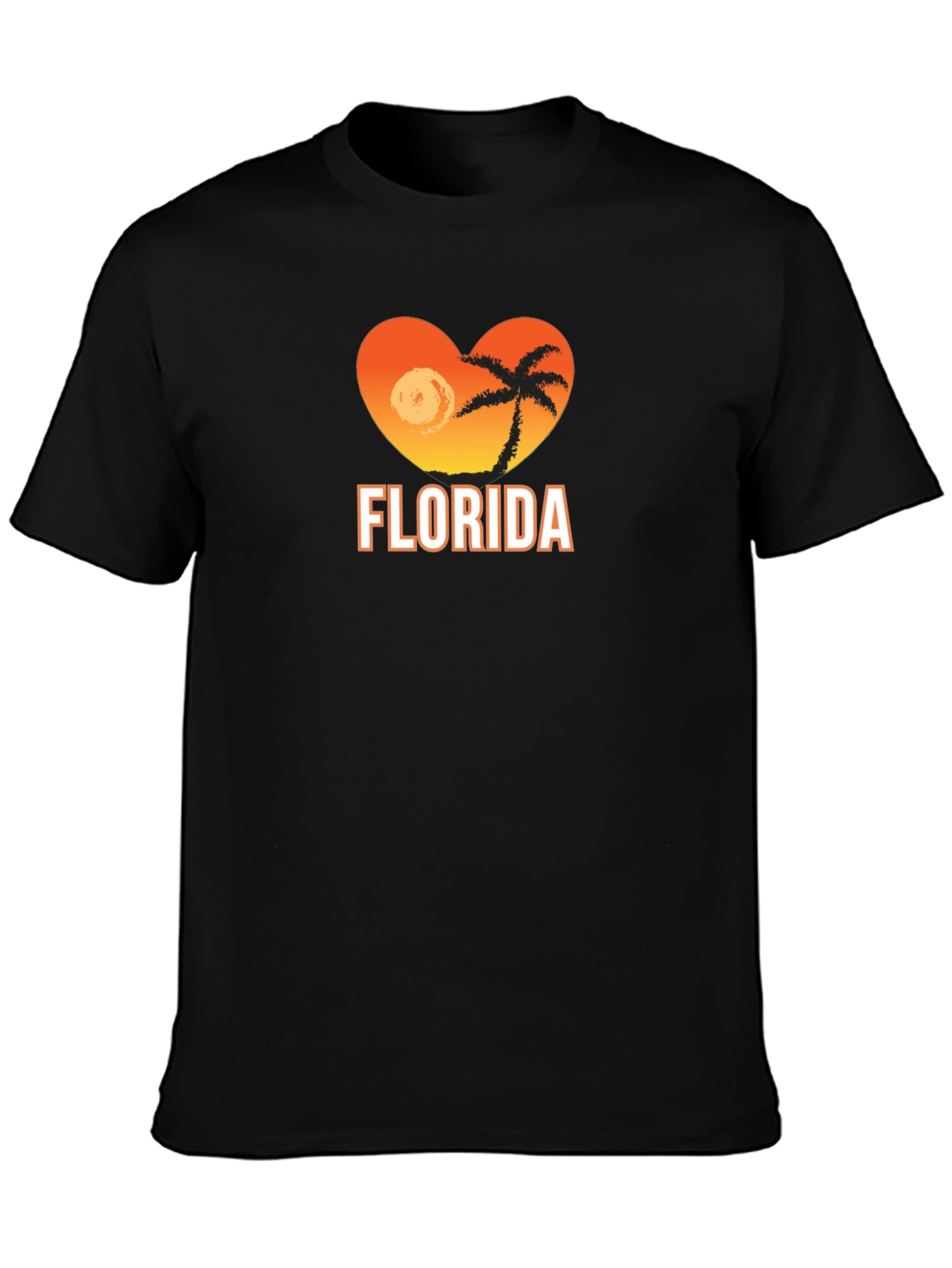 Florida Heart Graphic Tee - Black