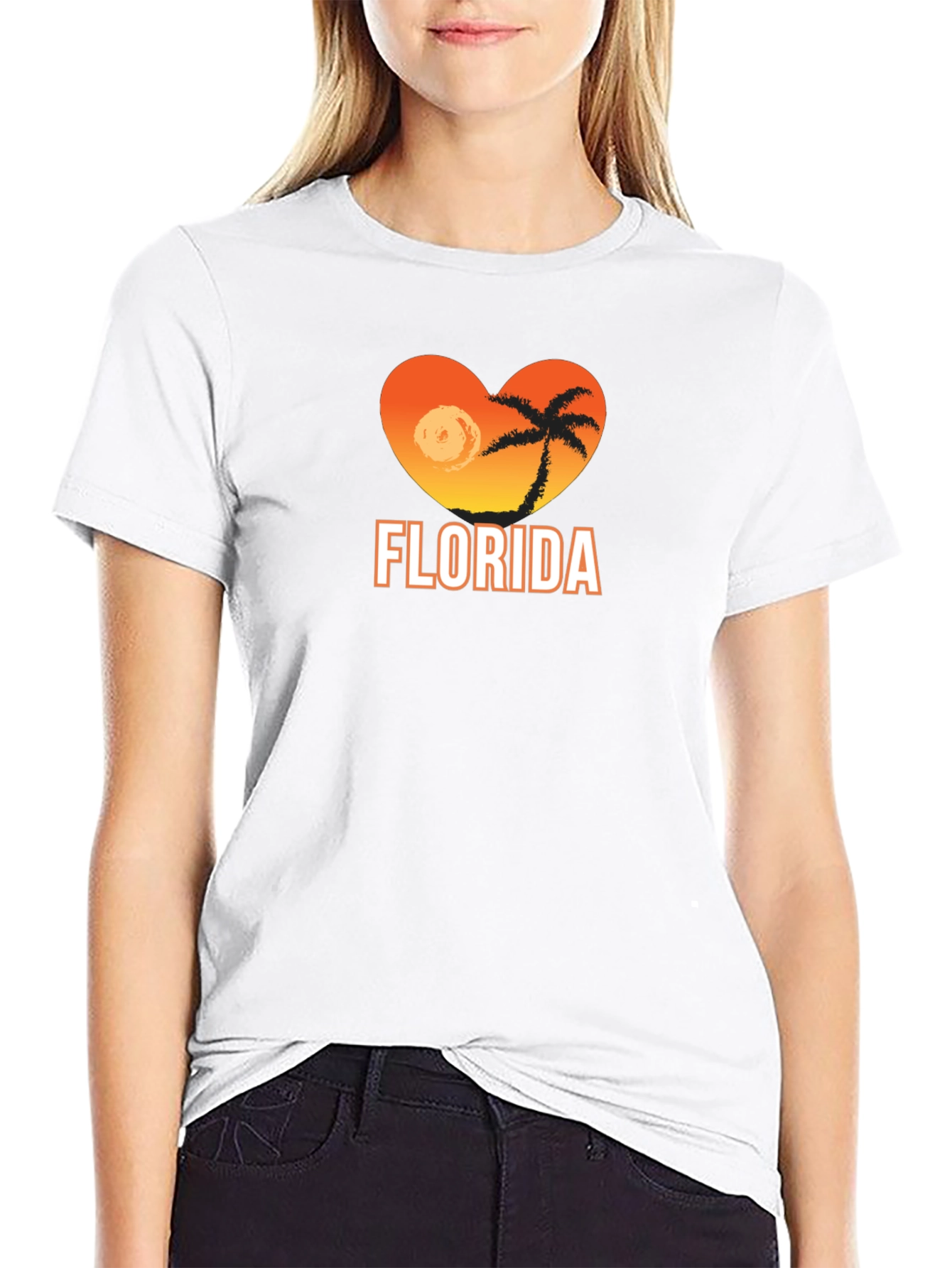 Florida Heart Graphic Tee - Black