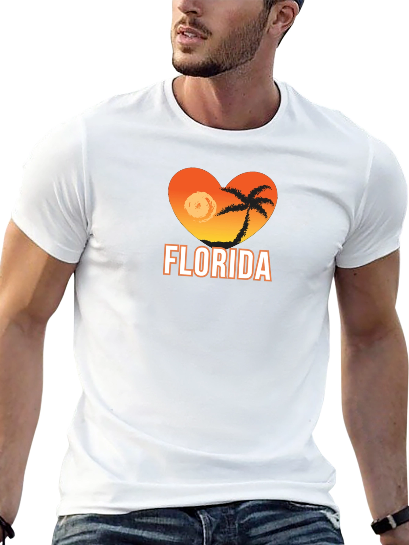 Florida Heart Graphic Tee - Black