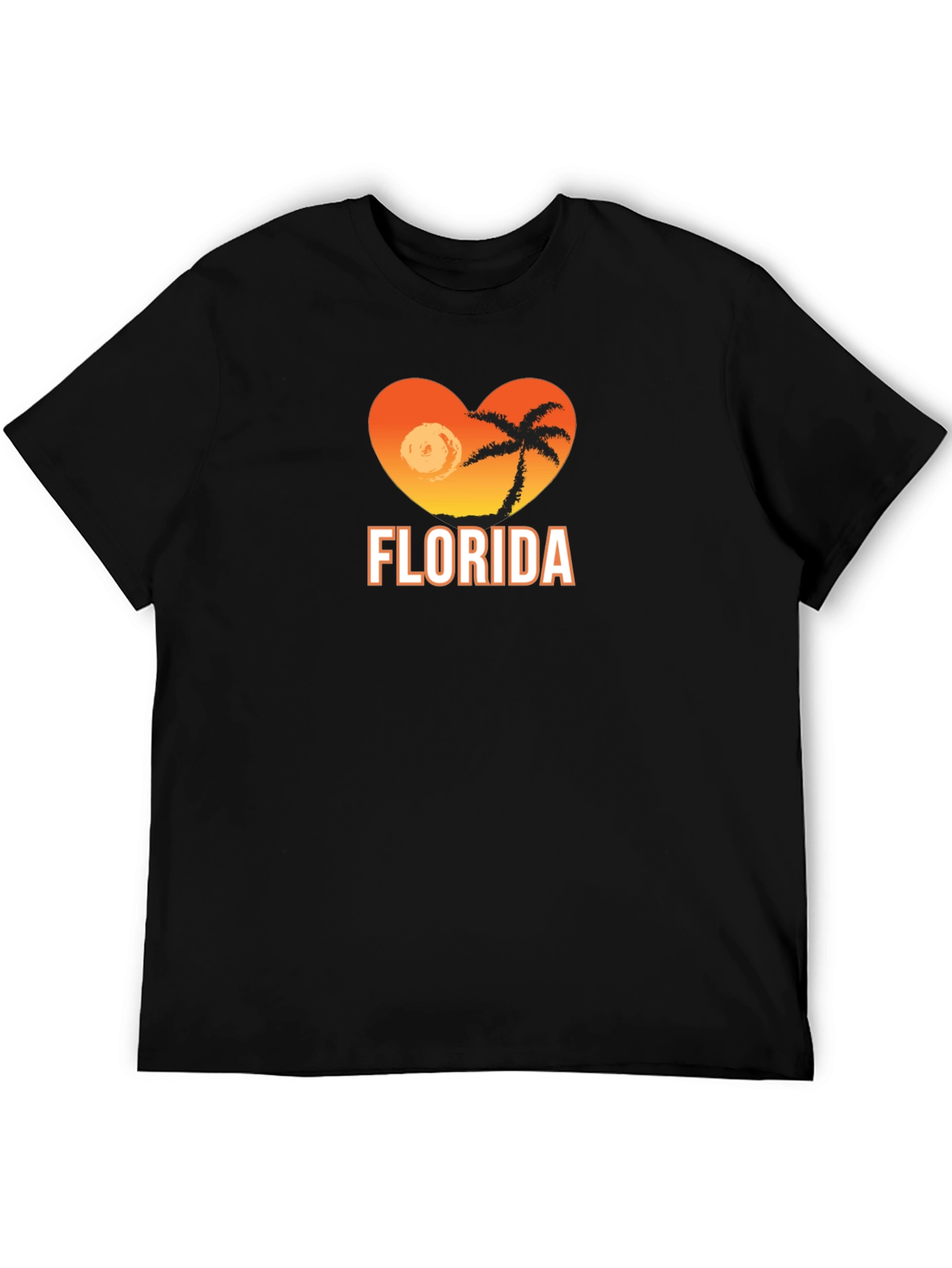 Florida Heart Graphic Tee - Black