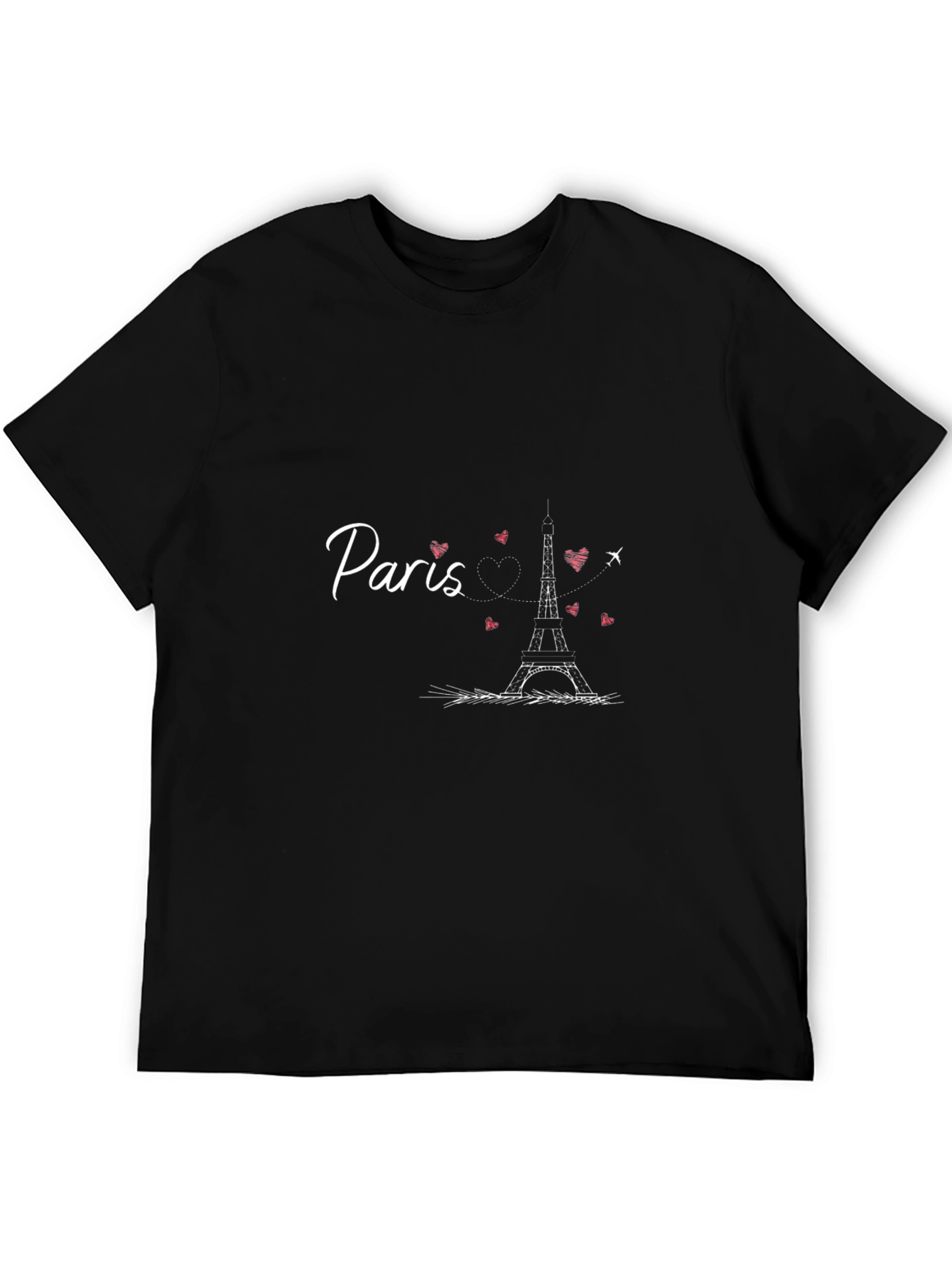 Paris Eiffel Tower Graphic Tee - Stylish Black T-Shirt