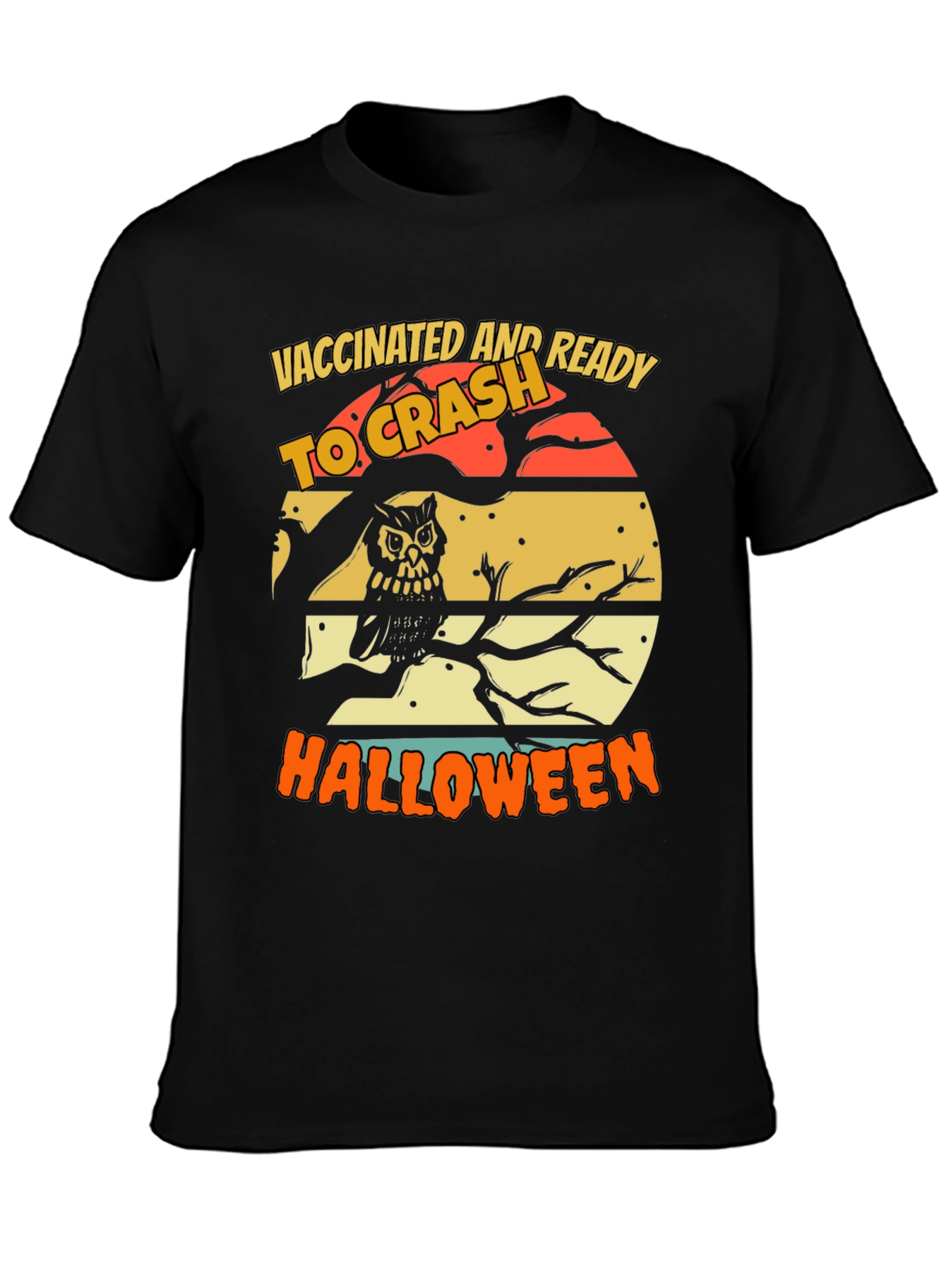 Vaccinated and Ready to Crash Halloween Graphic Tee