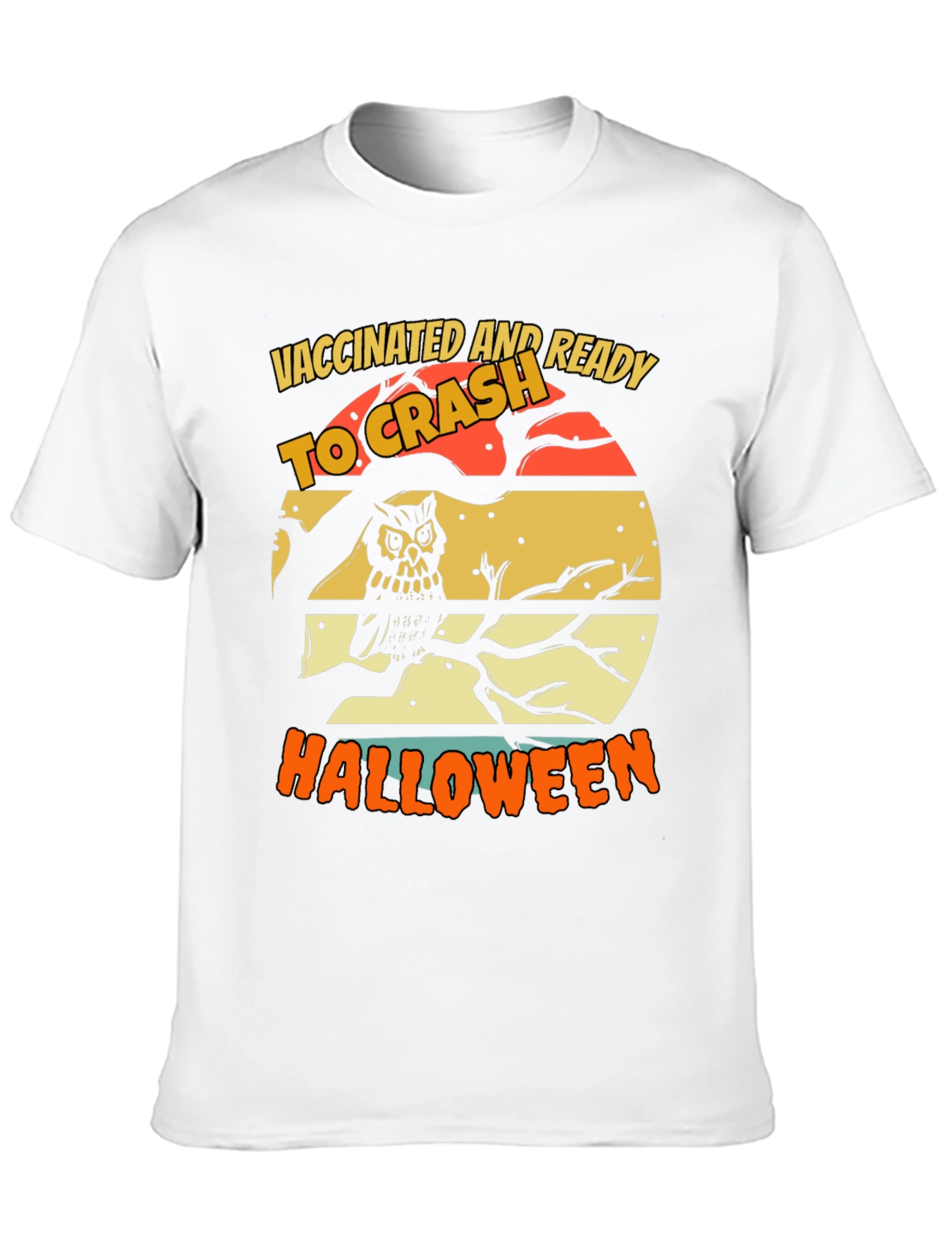 Vaccinated and Ready to Crash Halloween Graphic Tee