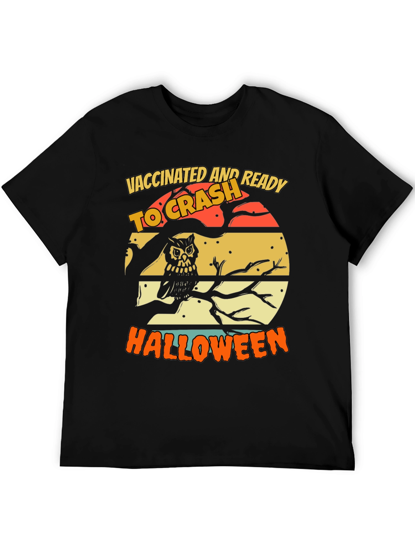 Vaccinated and Ready to Crash Halloween Graphic Tee