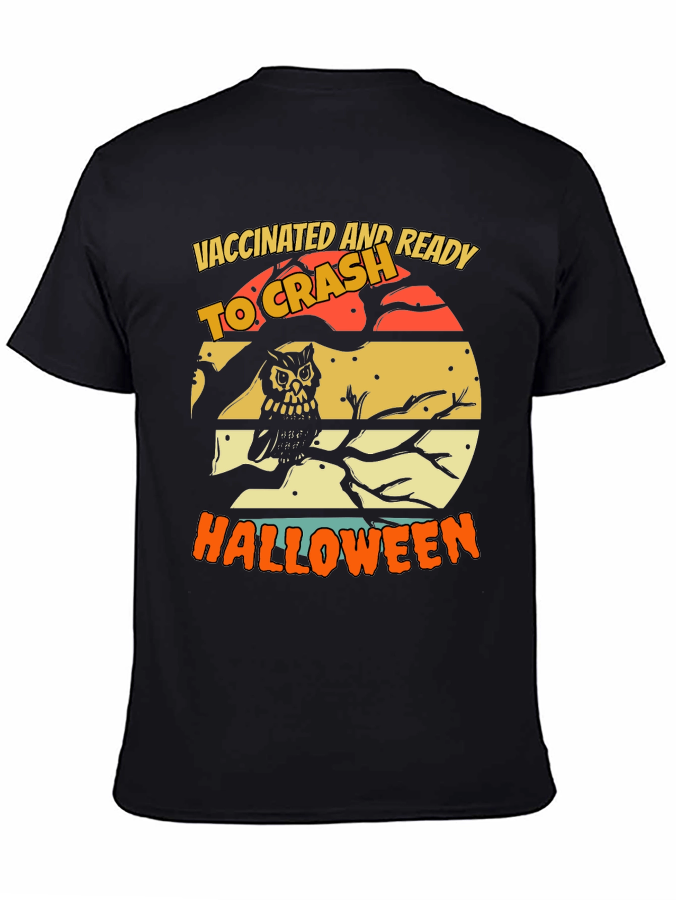 Vaccinated and Ready to Crash Halloween Graphic Tee