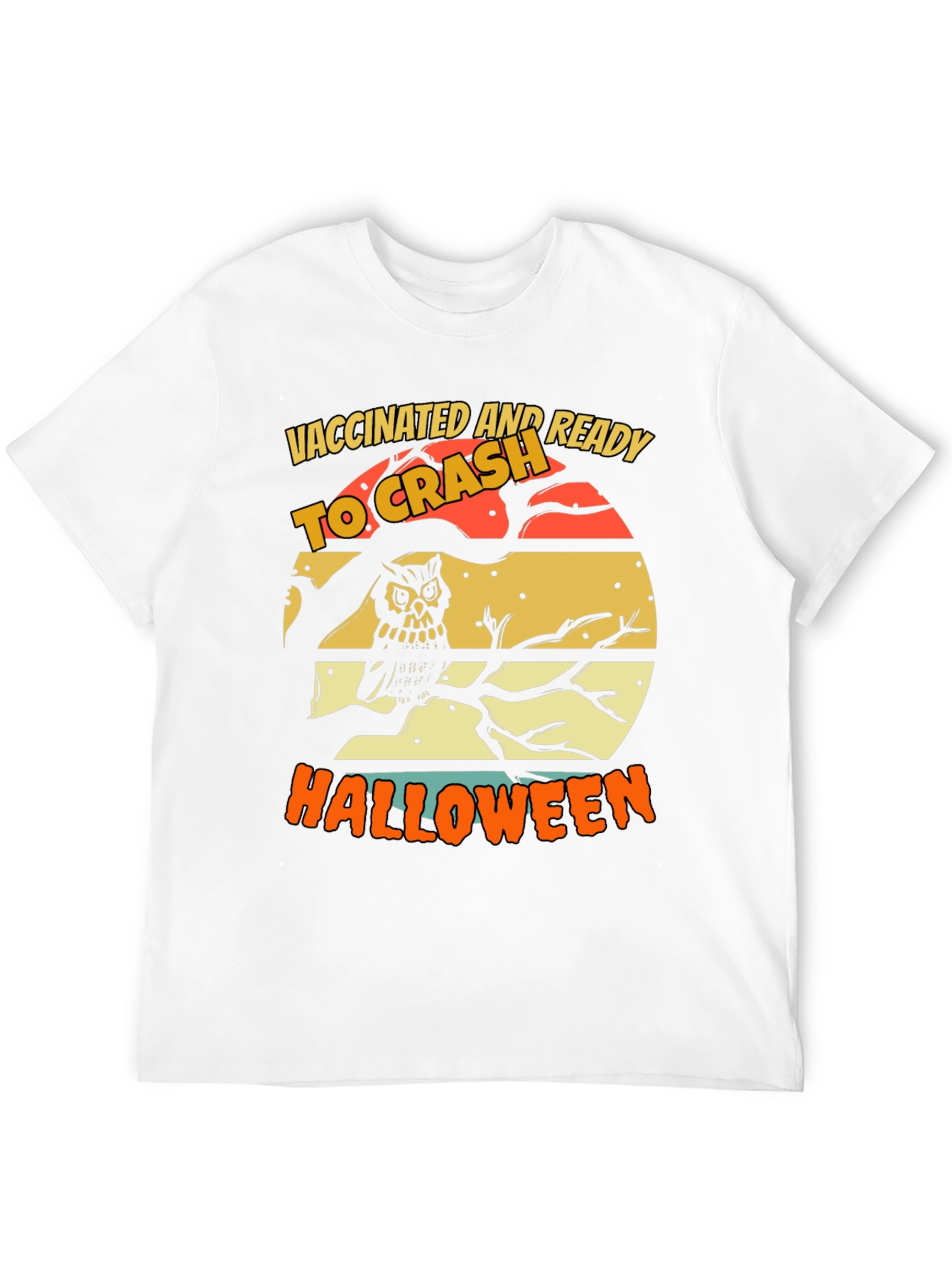 Vaccinated and Ready to Crash Halloween Graphic Tee