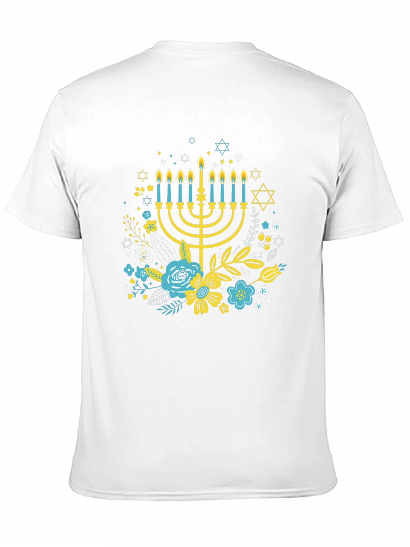 Hanukkah Floral Graphic T-Shirt - Mens