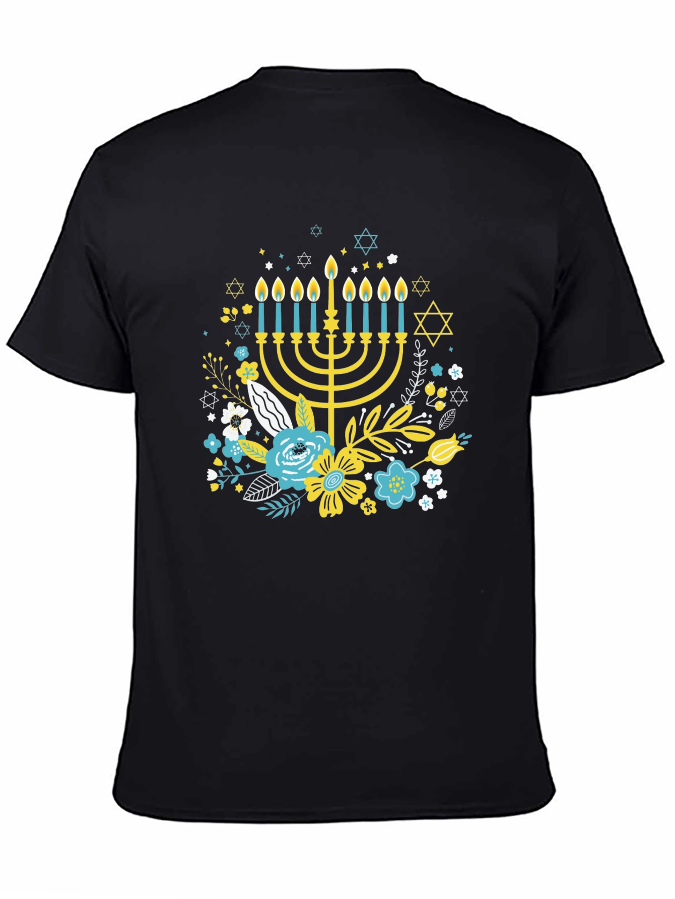 Hanukkah Floral Graphic T-Shirt - Mens