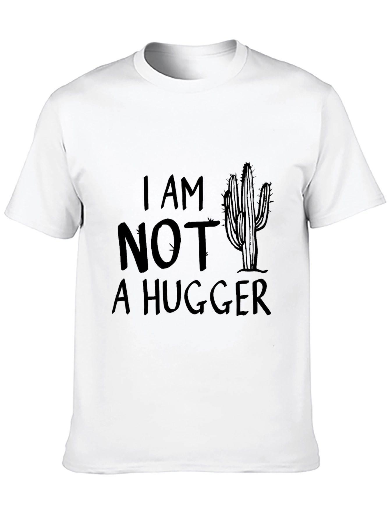 I Am Not A Hugger Cactus Graphic Novelty T-Shirt