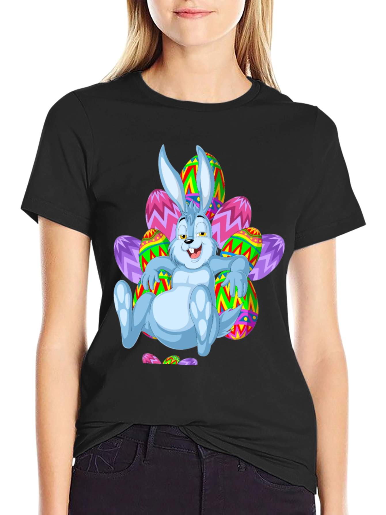 Easter Bunny & Eggs Graphic Tee