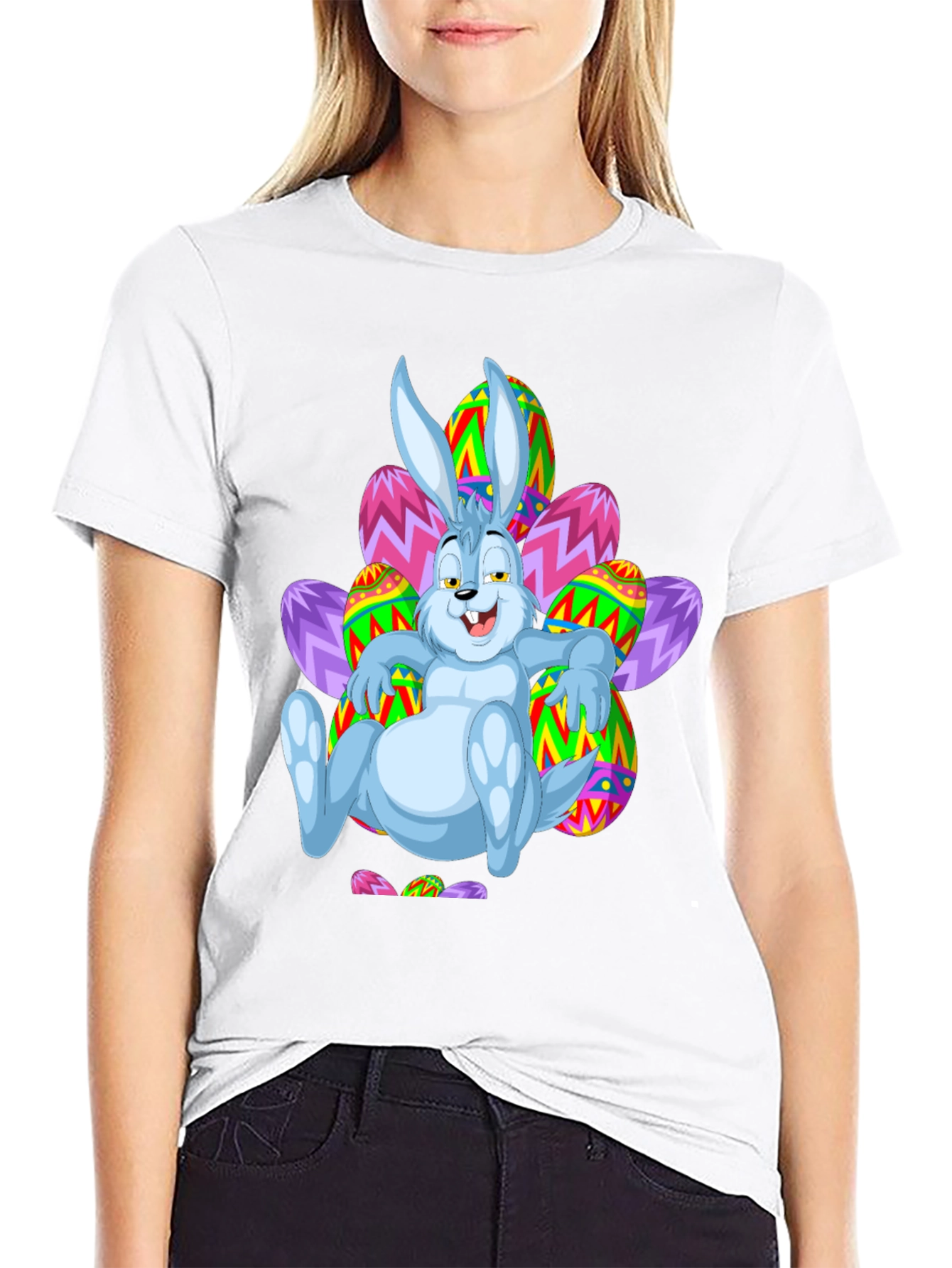 Easter Bunny & Eggs Graphic Tee
